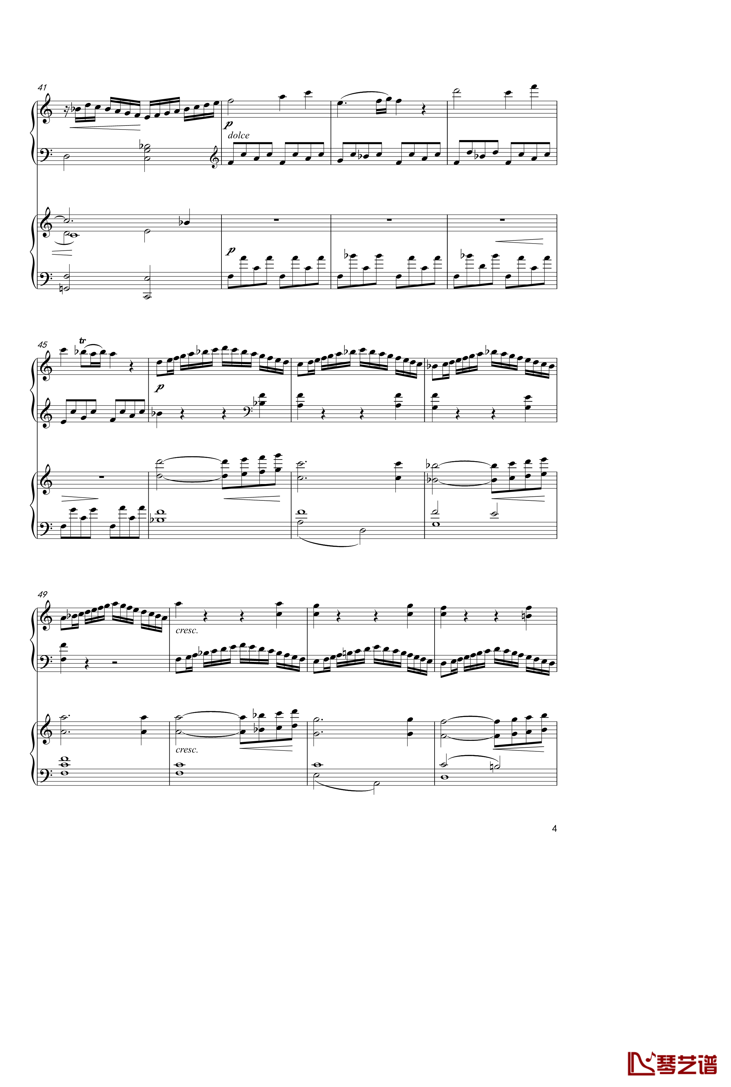 Sonata In C Major, K 545钢琴谱-双钢琴-莫扎特4