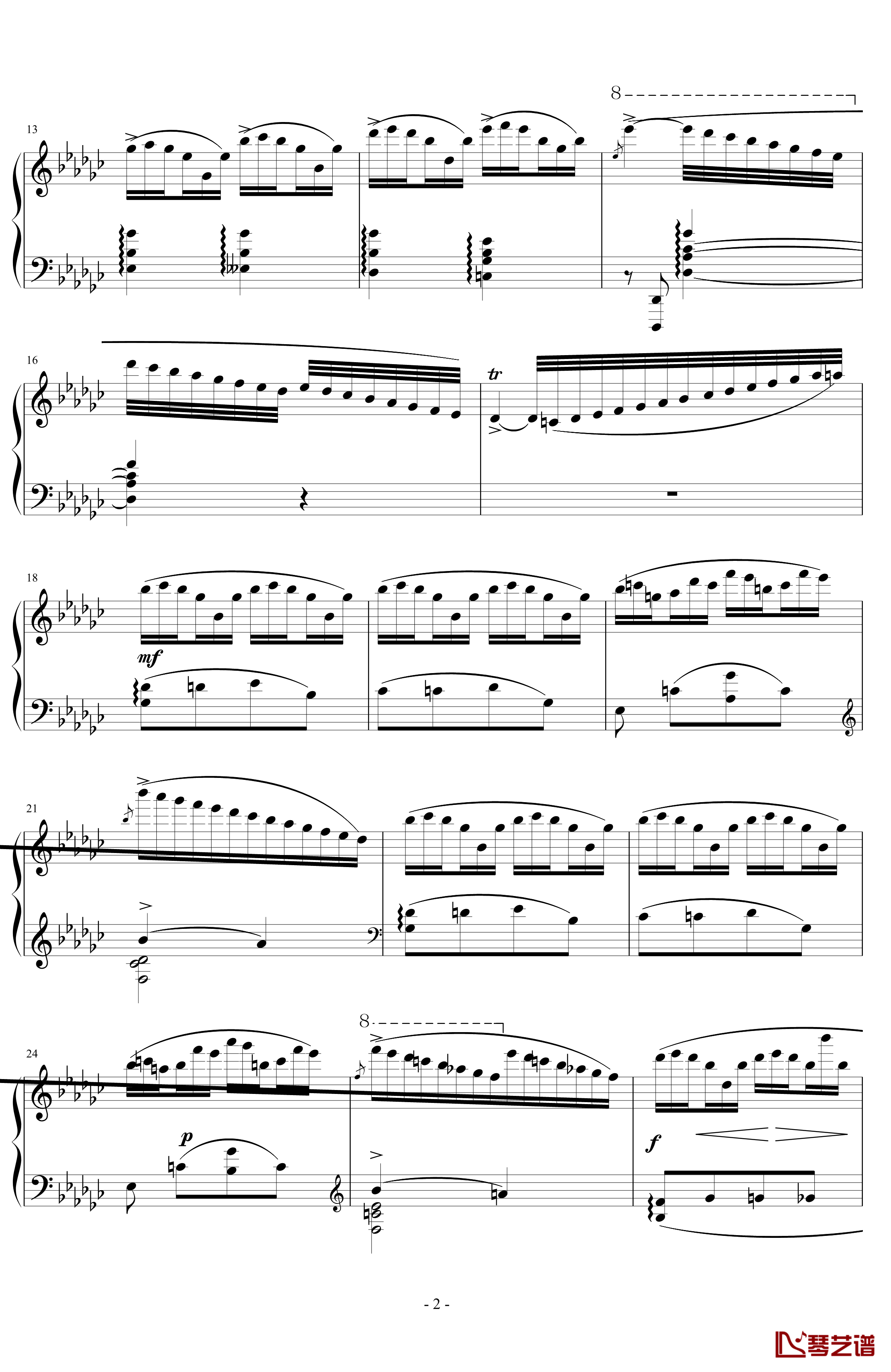 《练习曲Op.25 No.3》钢琴谱-阿连斯基-希望能为大家带来惊喜2