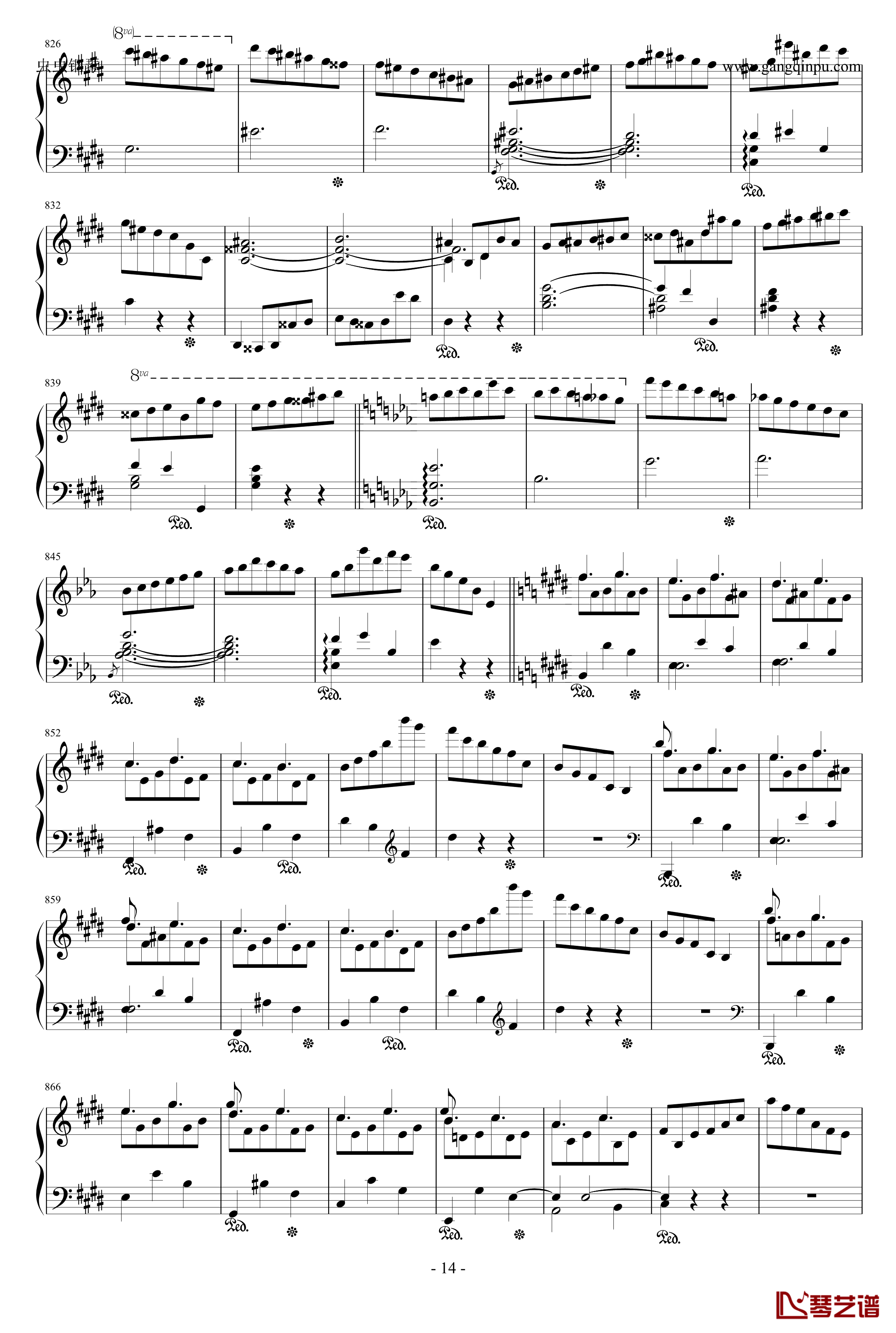 Scherzo in E Major钢琴谱-肖邦E大调谐谑曲 Op.54-chopin14
