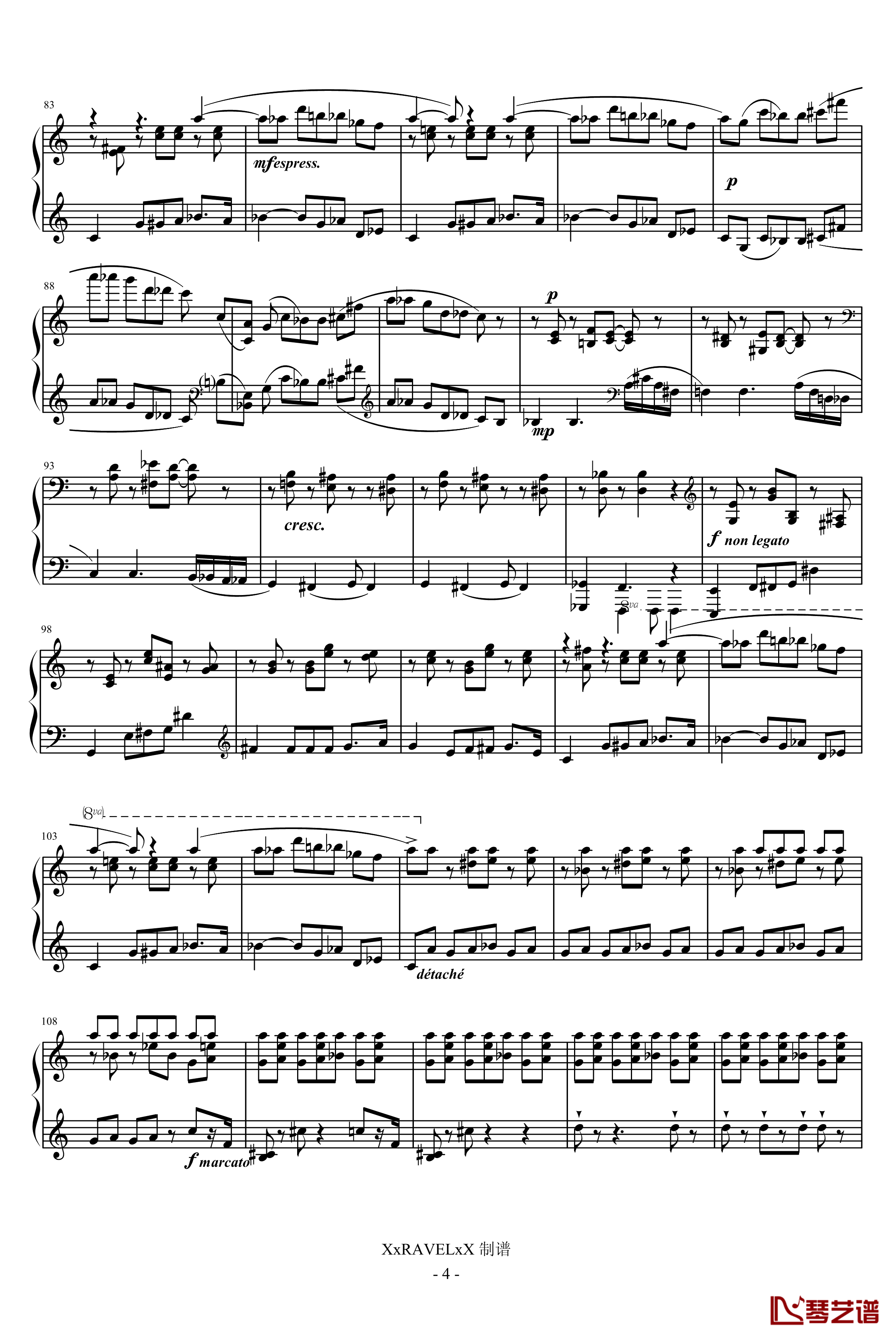 第七钢琴奏鸣曲钢琴谱-第三乐章-普罗科非耶夫4