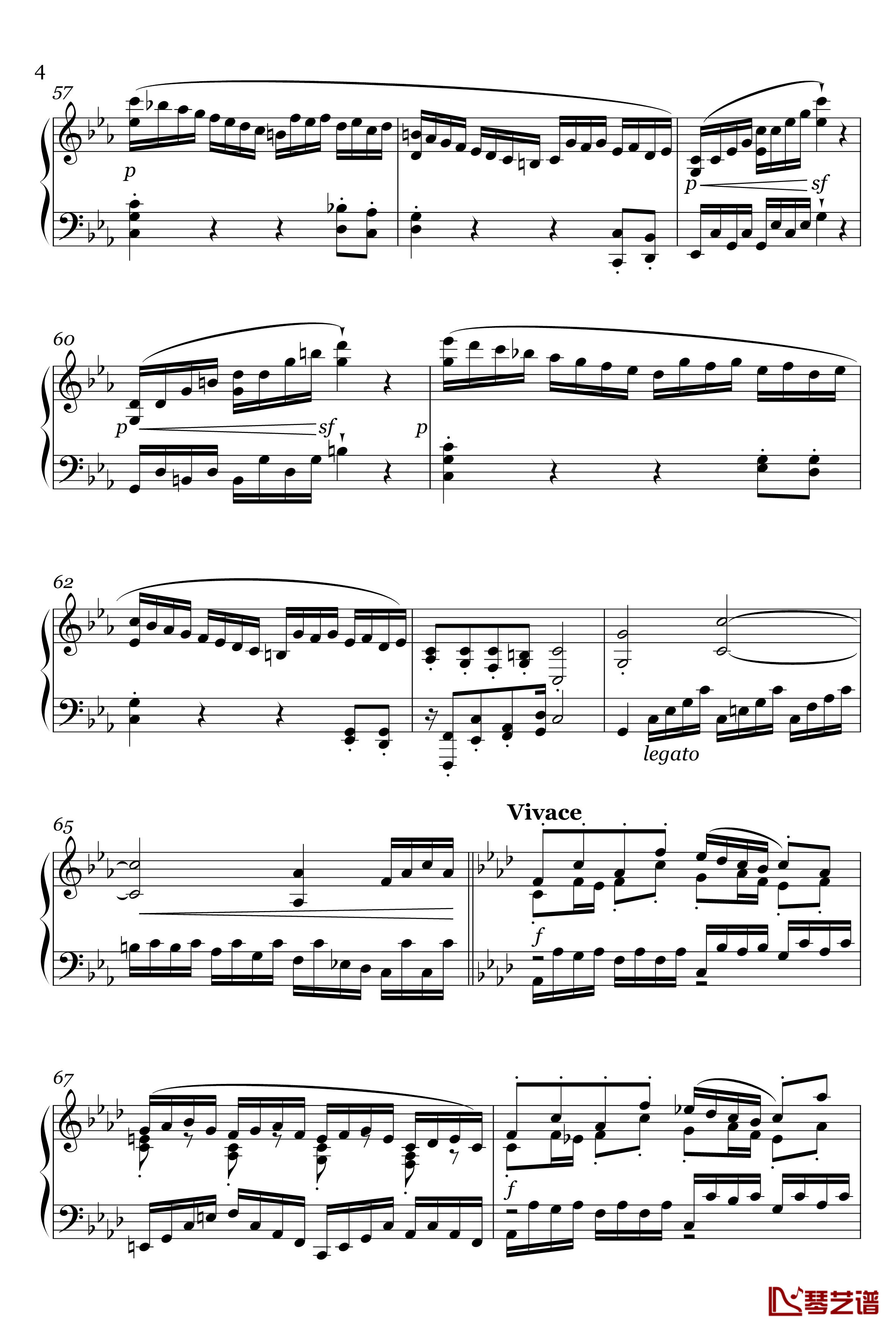 Allegro Vivace, Op.1 No.2钢琴谱-Rachmania!4