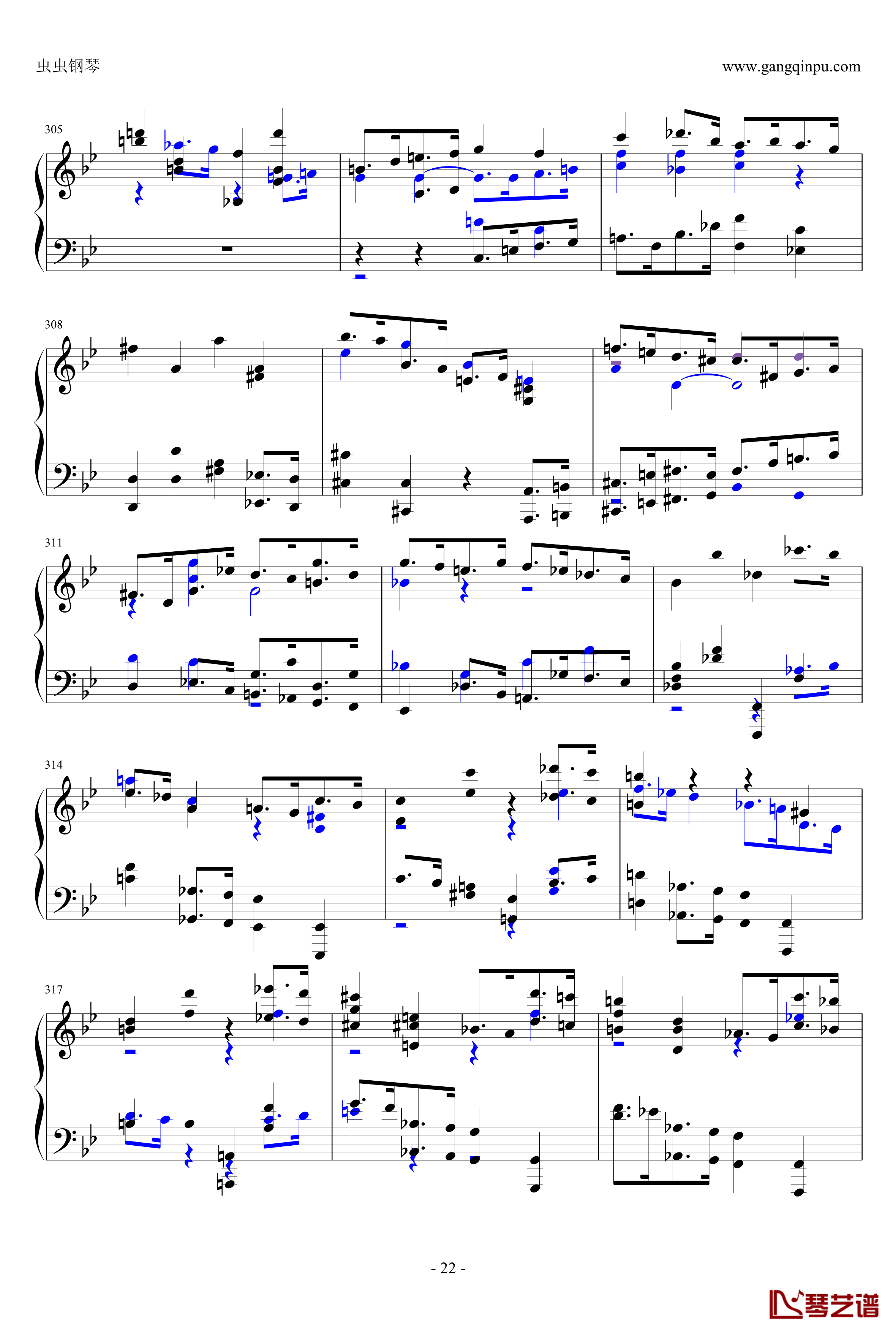 布鲁克纳第五交响曲第四乐章钢琴谱-钢琴独奏版22