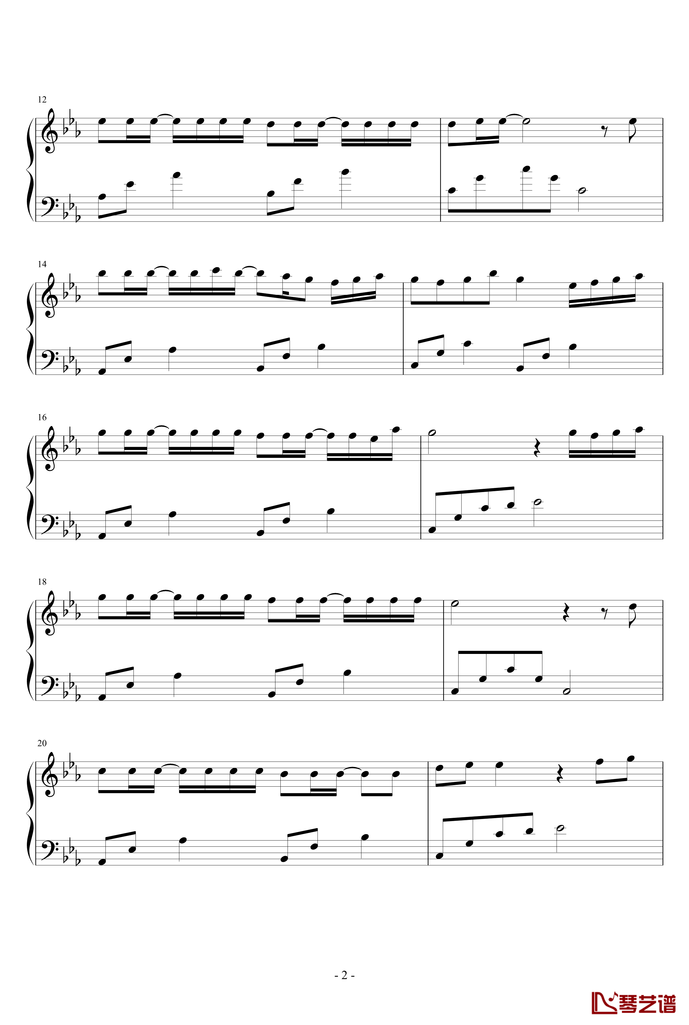 散丝钢琴谱-richard5302