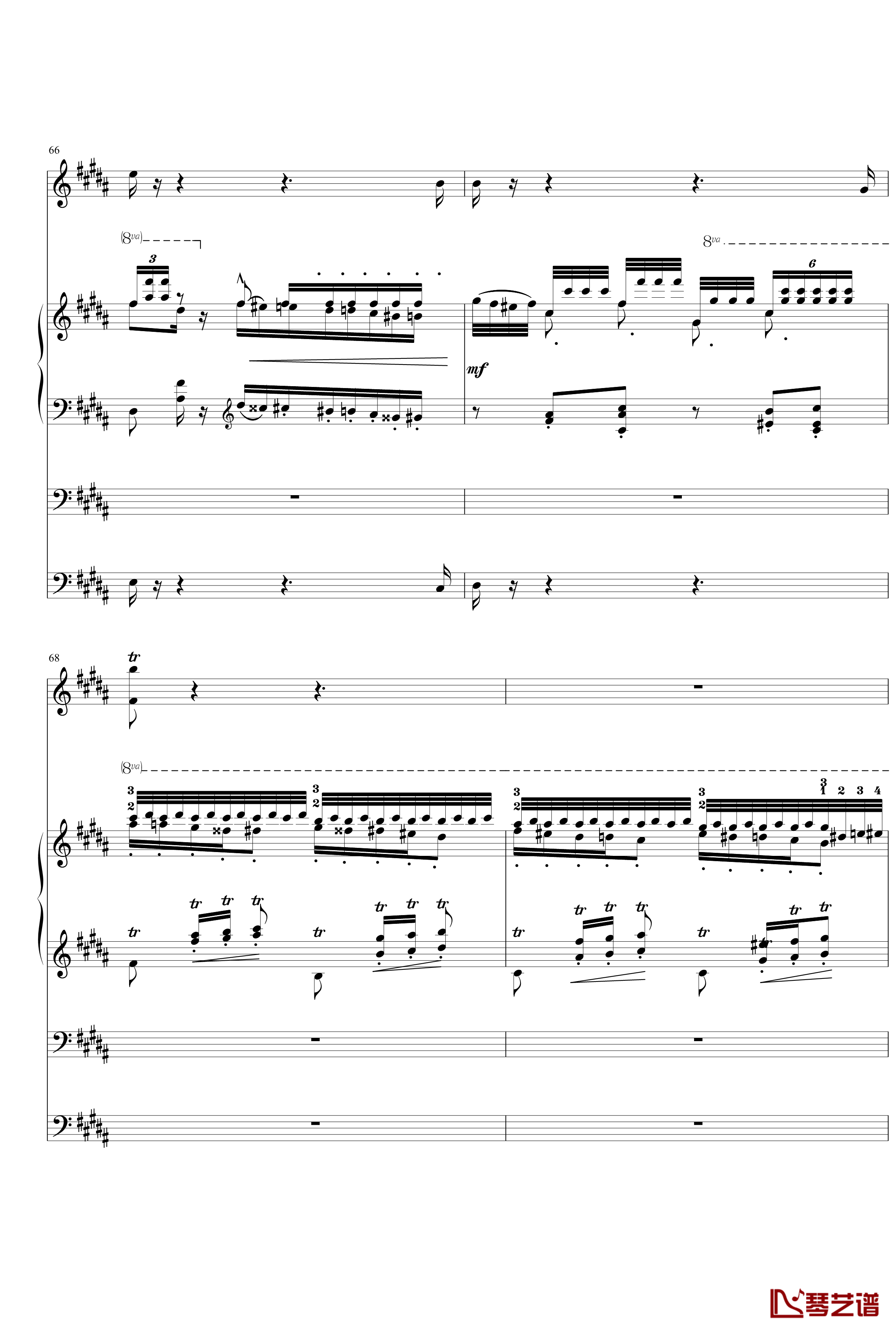 钟钢琴谱-变态版-李斯特13