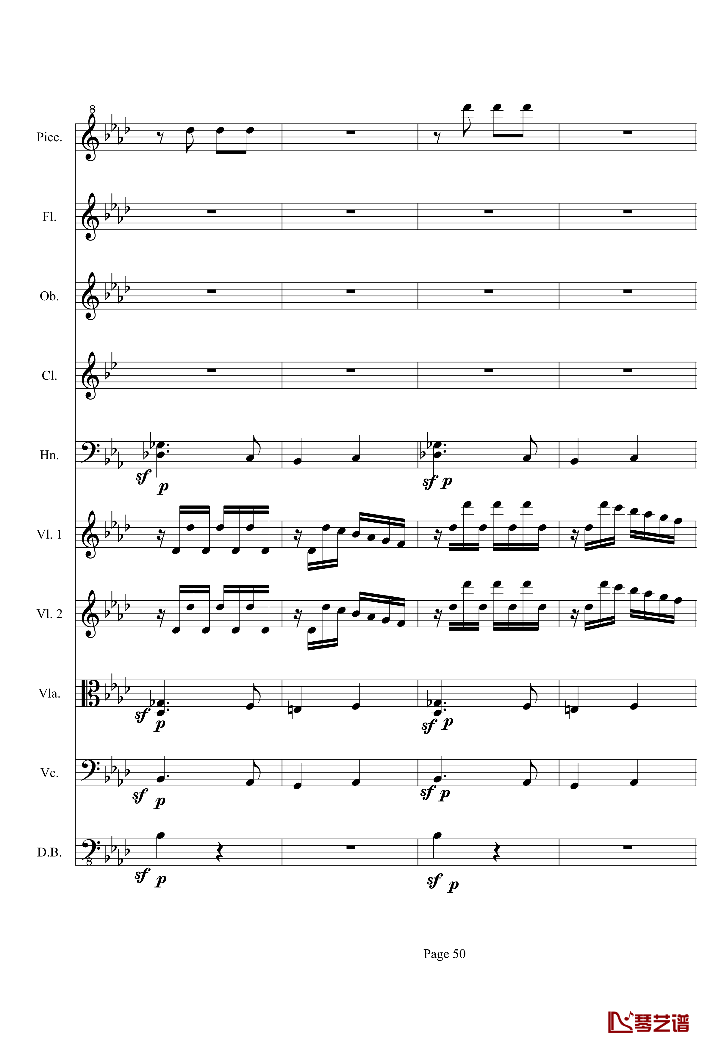 奏鸣曲之交响第23首Ⅲ钢琴谱--贝多芬-beethoven50
