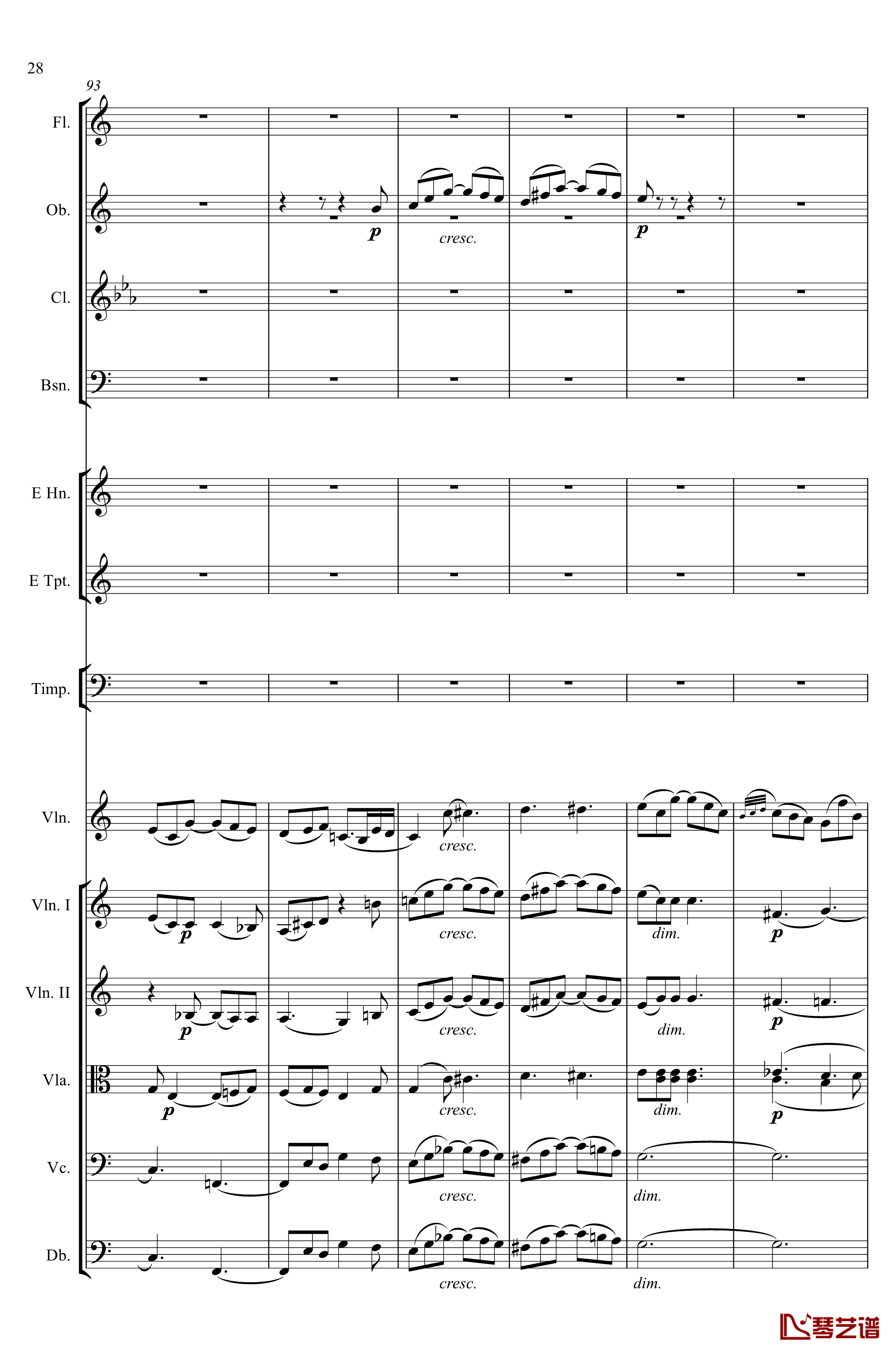 e小调小提琴协奏曲Op.64钢琴谱-第二乐章-Felix Mendelssohn28