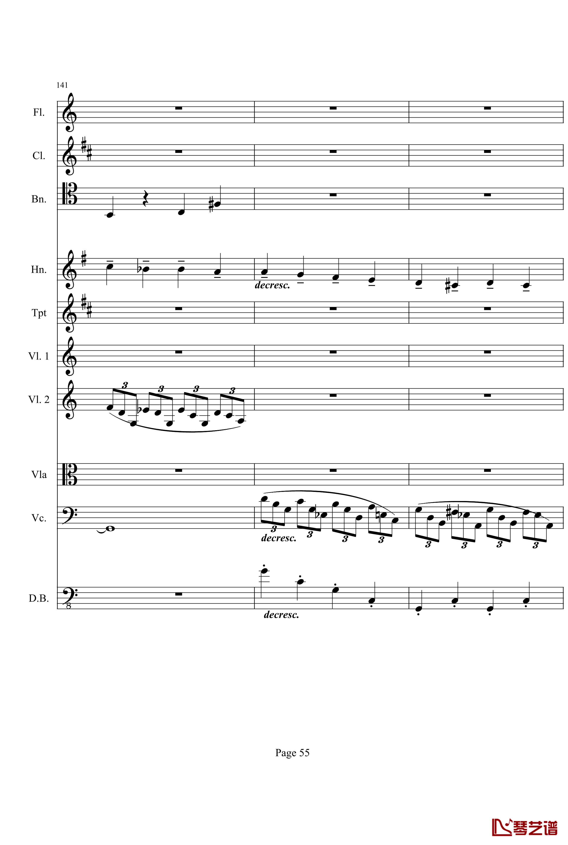 奏鸣曲之交响钢琴谱-第21首-Ⅰ-贝多芬-beethoven55