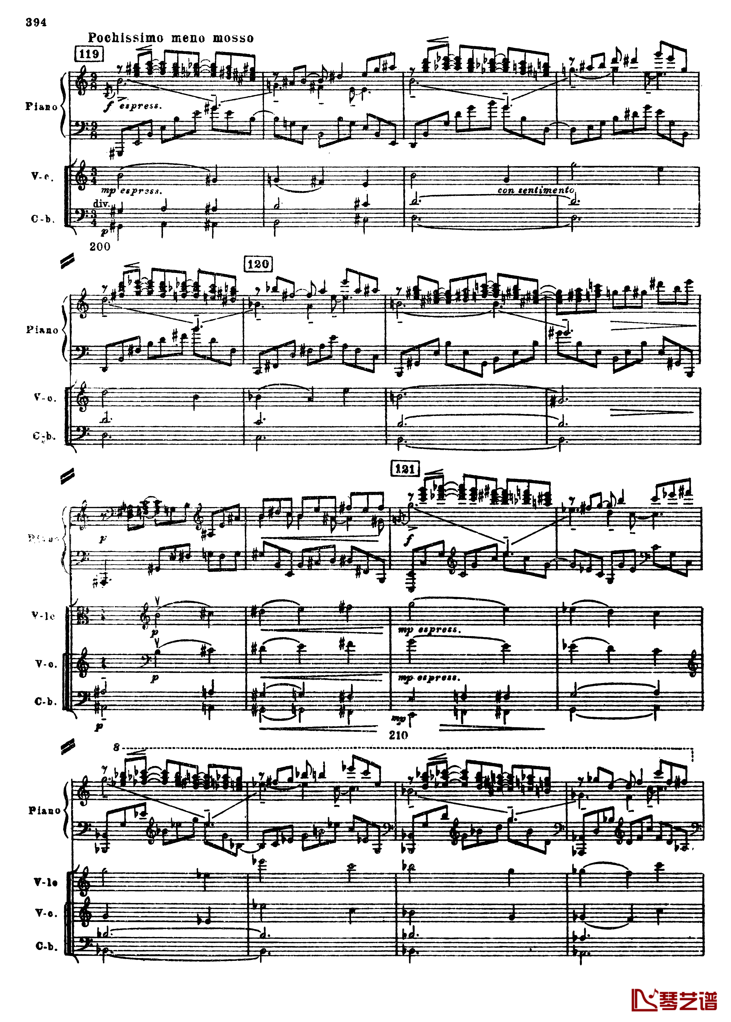 普罗科菲耶夫第三钢琴协奏曲钢琴谱-总谱-普罗科非耶夫126