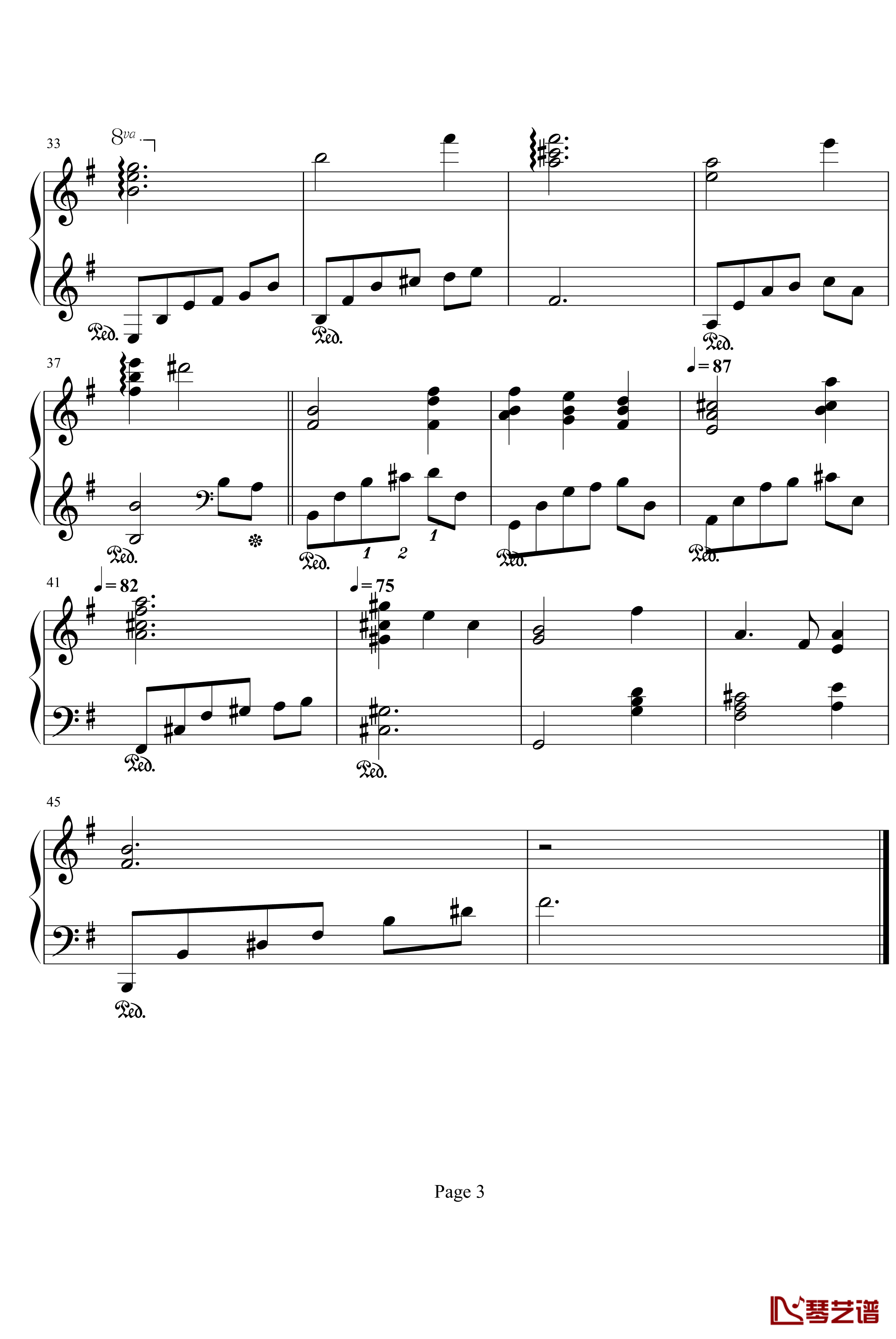 最终幻想10开场音乐钢琴谱-最终幻想3
