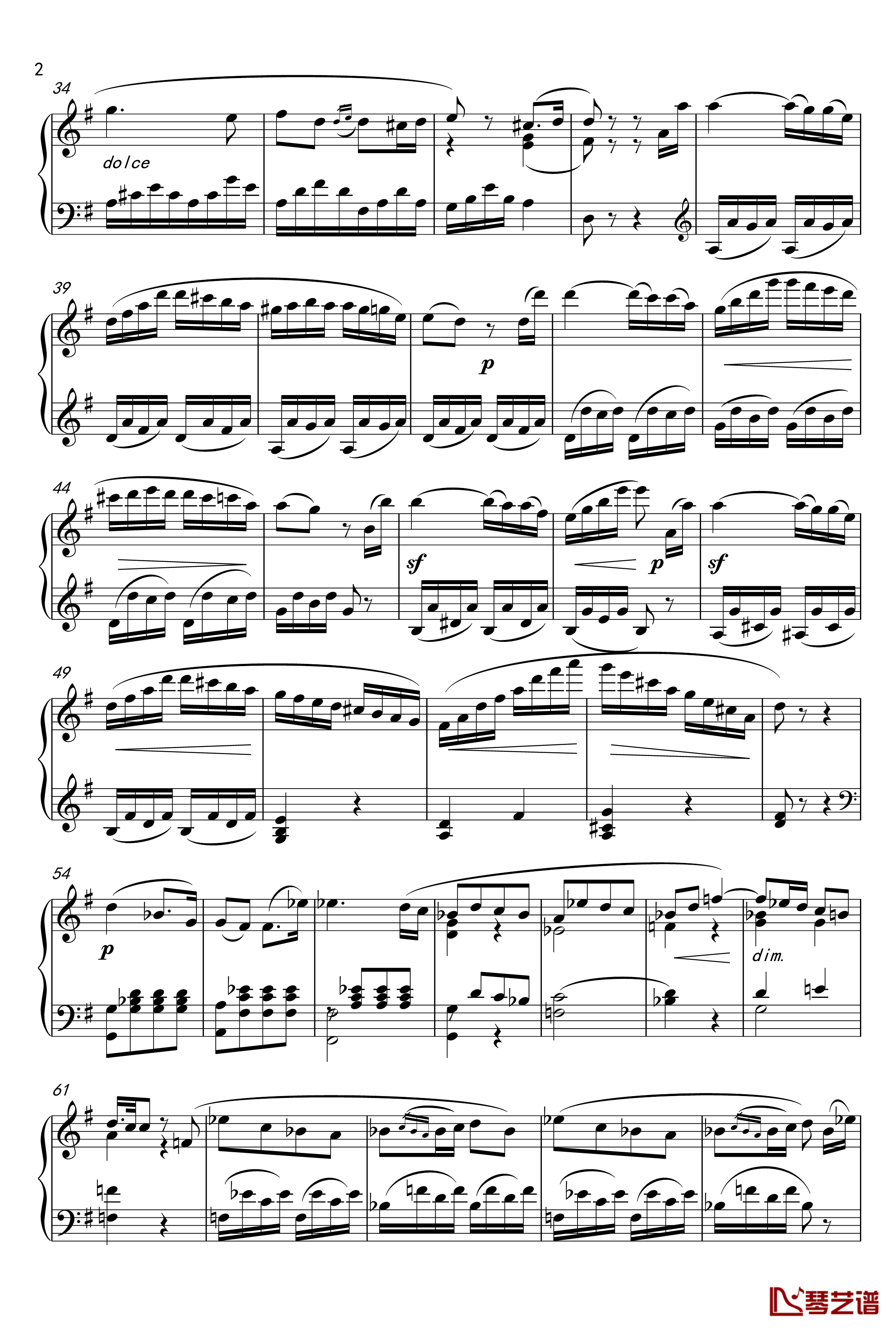 紫罗兰钢琴谱-莫扎特2