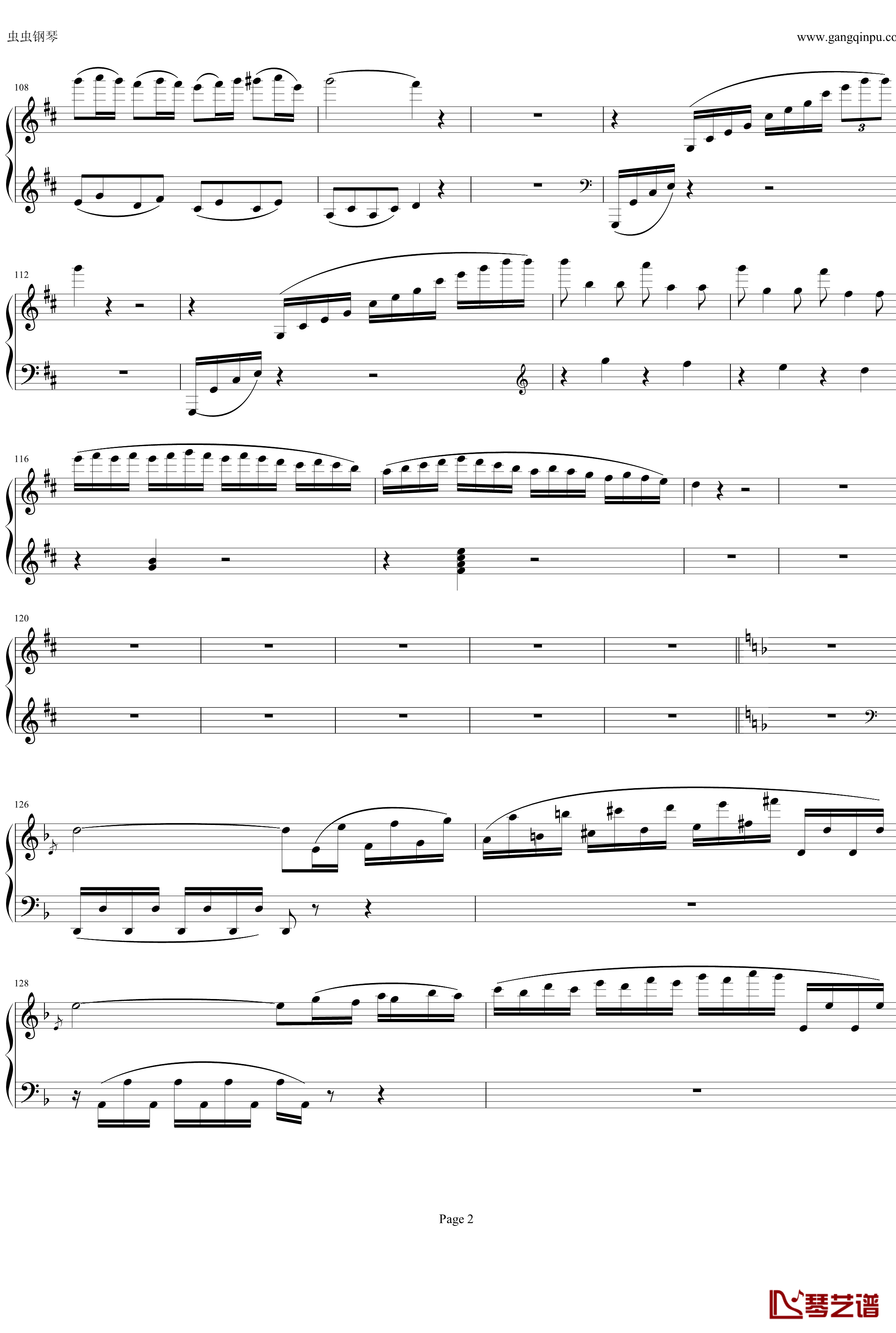 钢琴协奏曲Op61第一乐章钢琴谱-贝多芬-beethoven2