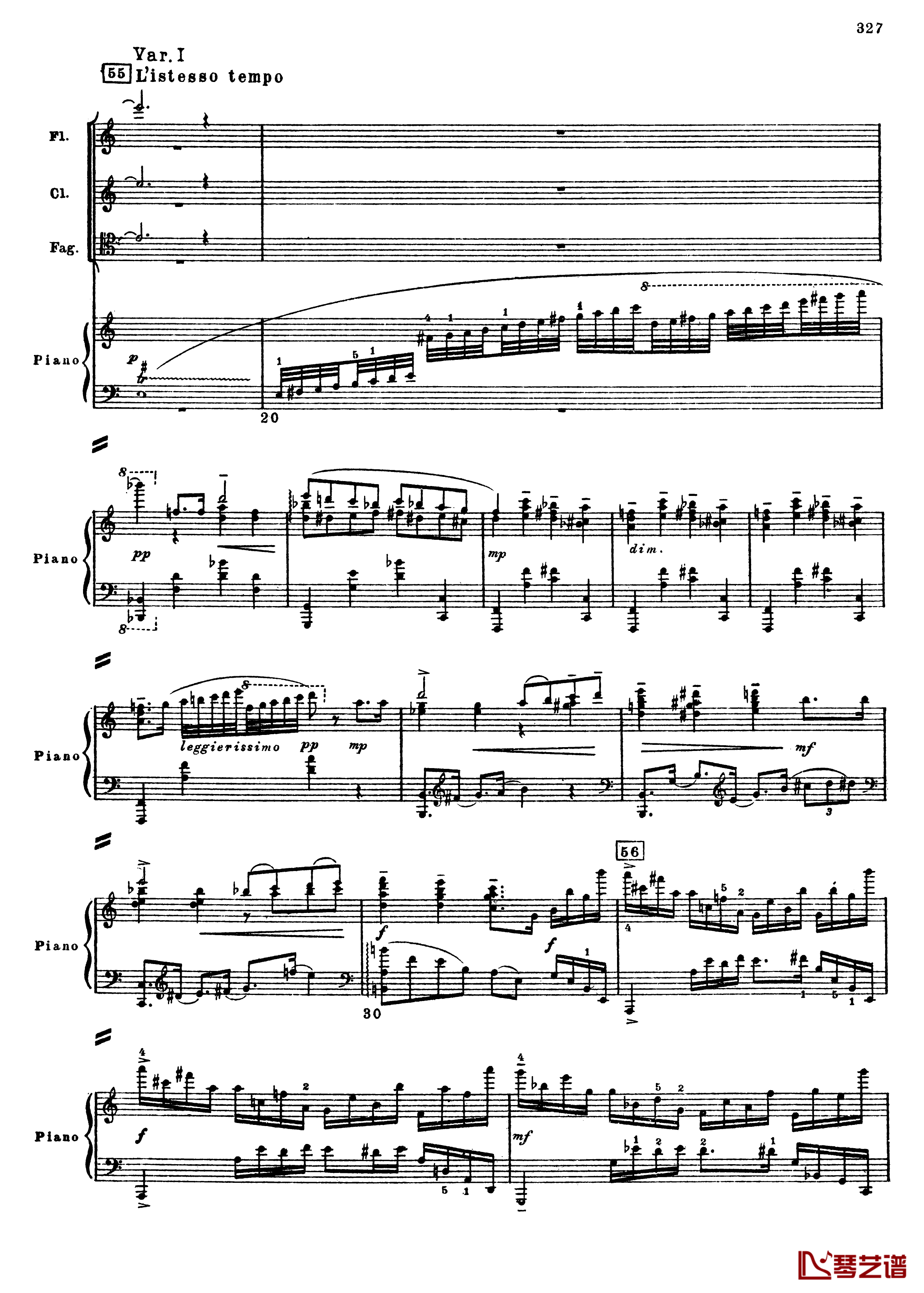 普罗科菲耶夫第三钢琴协奏曲钢琴谱-总谱-普罗科非耶夫59