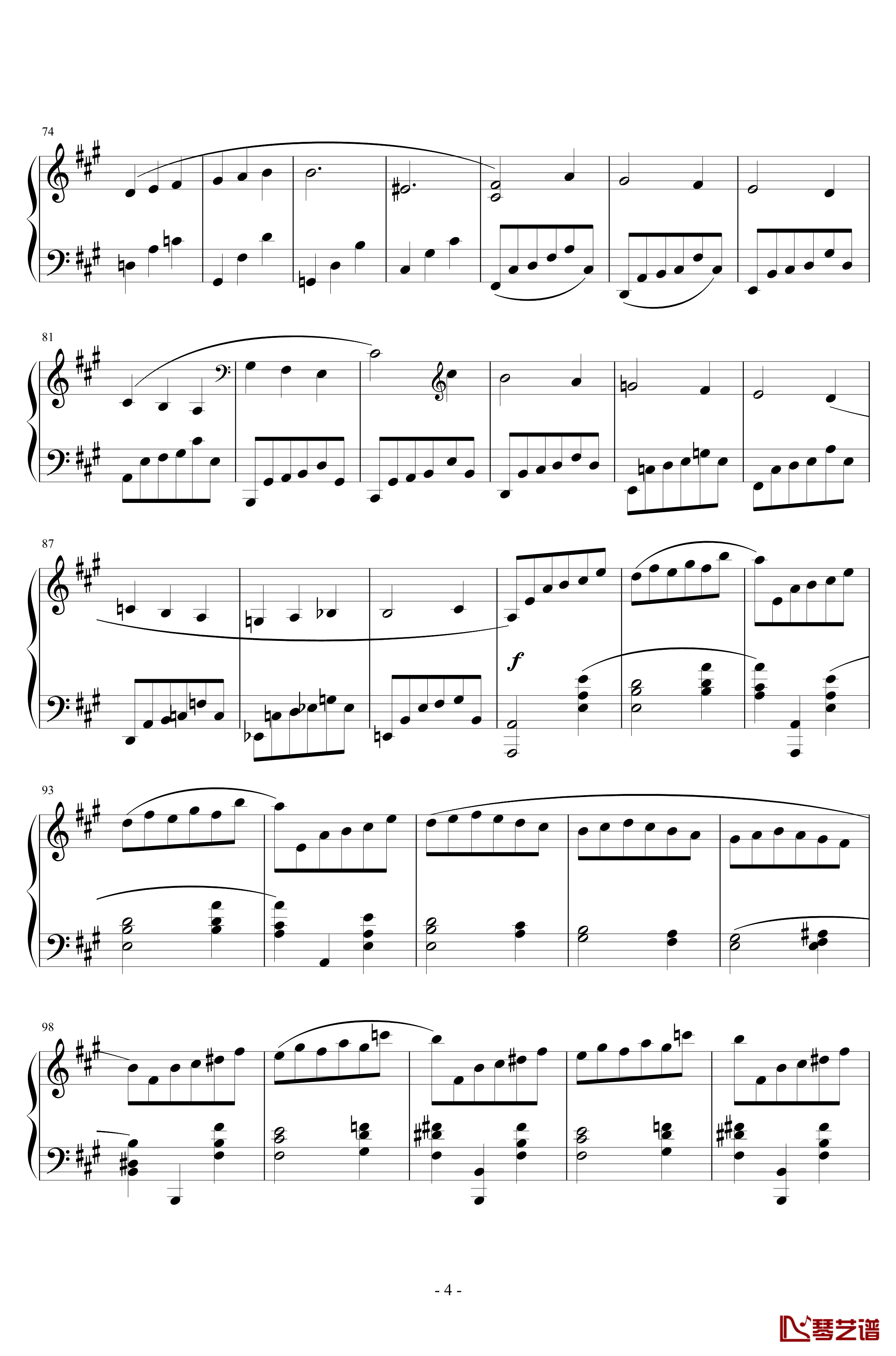 第三乐章钢琴谱-A大调奏鸣曲-清代皇帝4
