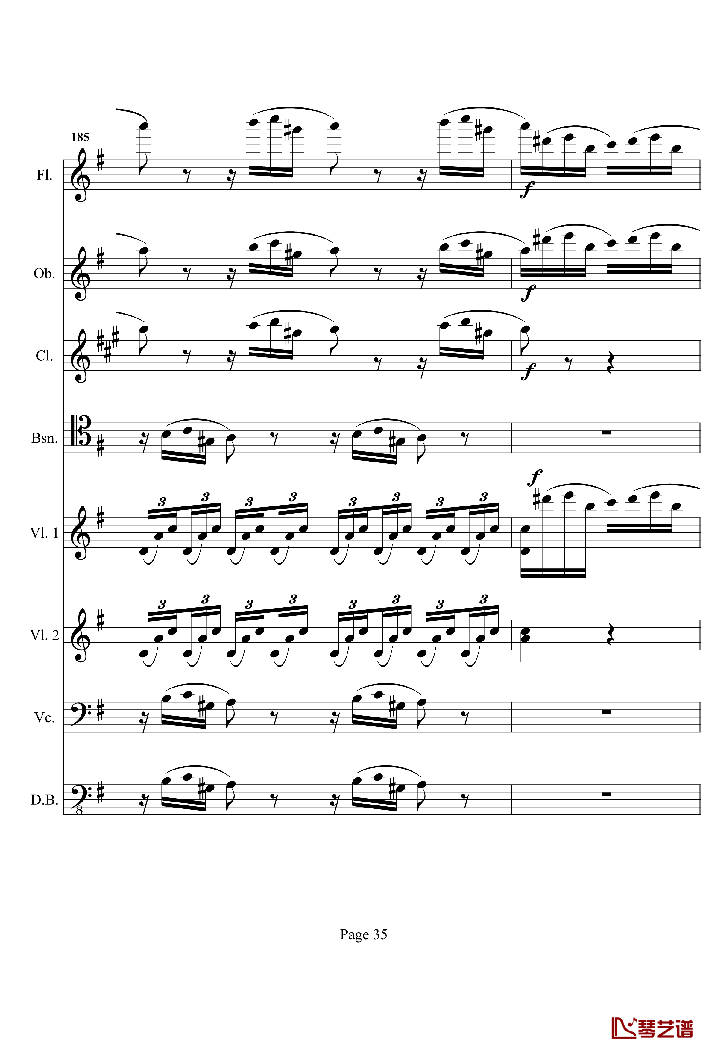 奏鸣曲之交响钢琴谱- 第十首-Ⅰ-贝多芬-beethoven35