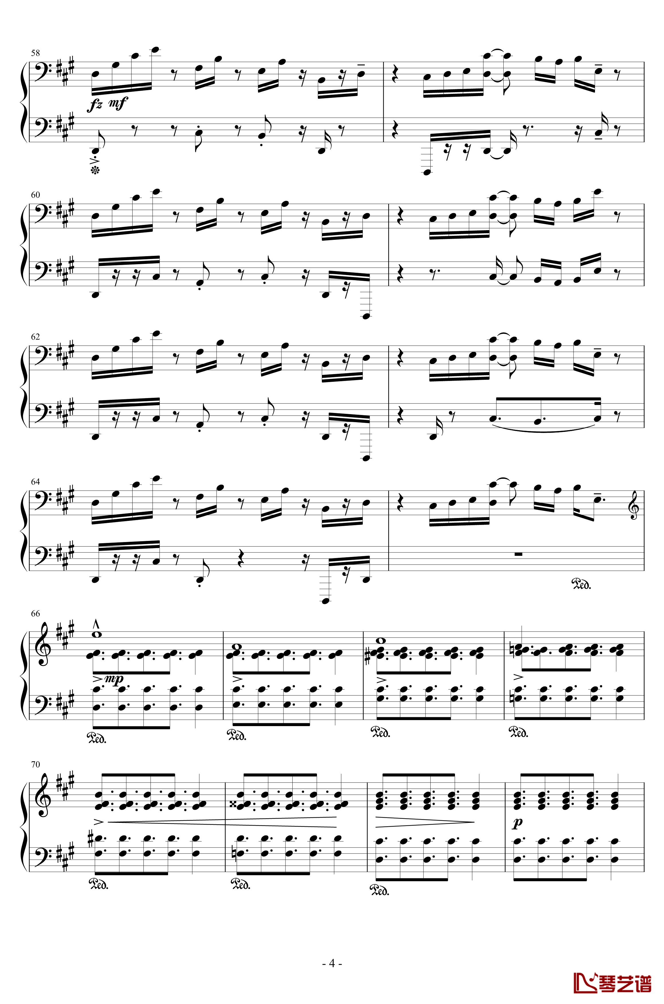 果てしないカーブ钢琴谱-Endless Curve-H ZETT M4