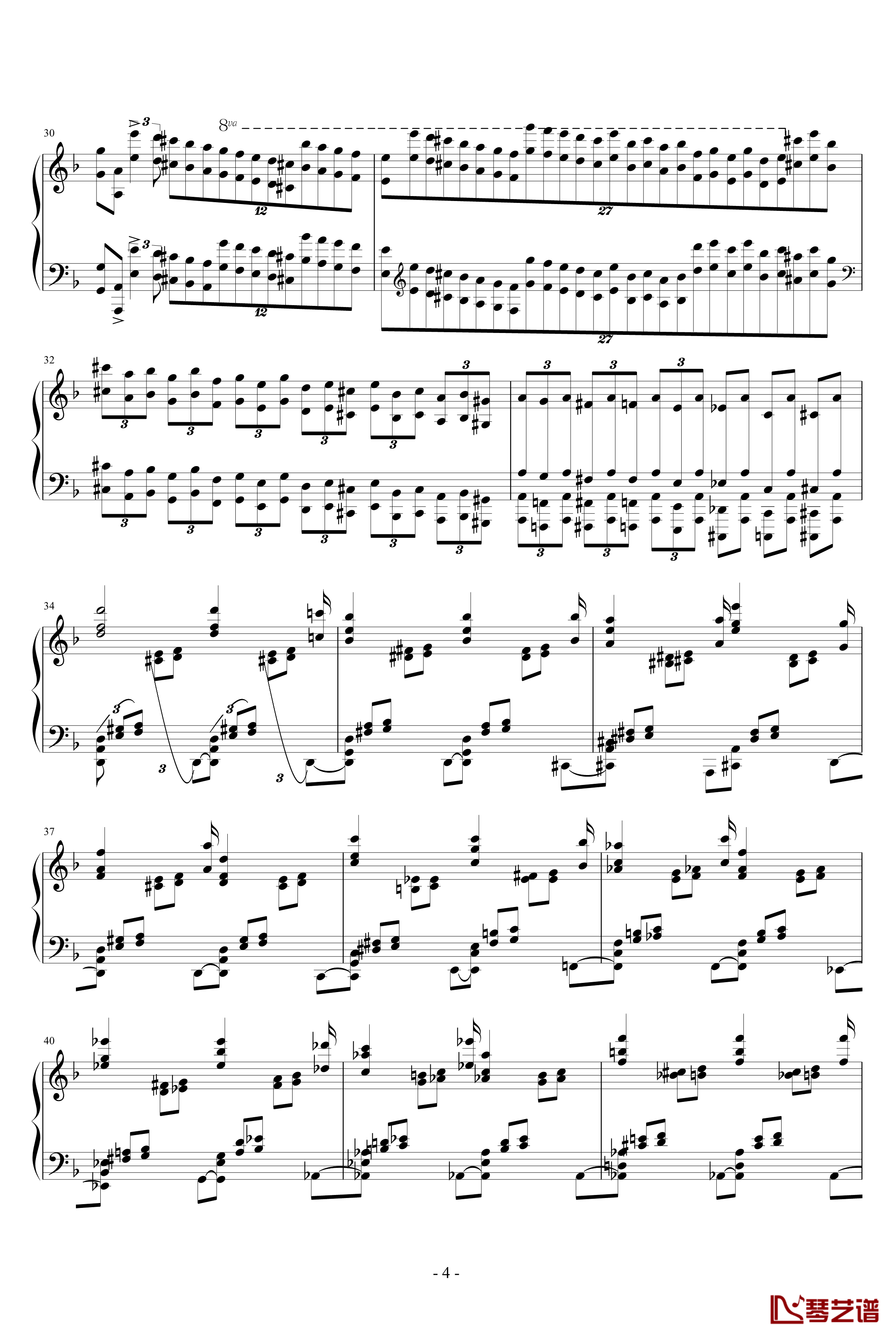 Mazeppa钢琴谱-超技练习曲第4首-李斯特4