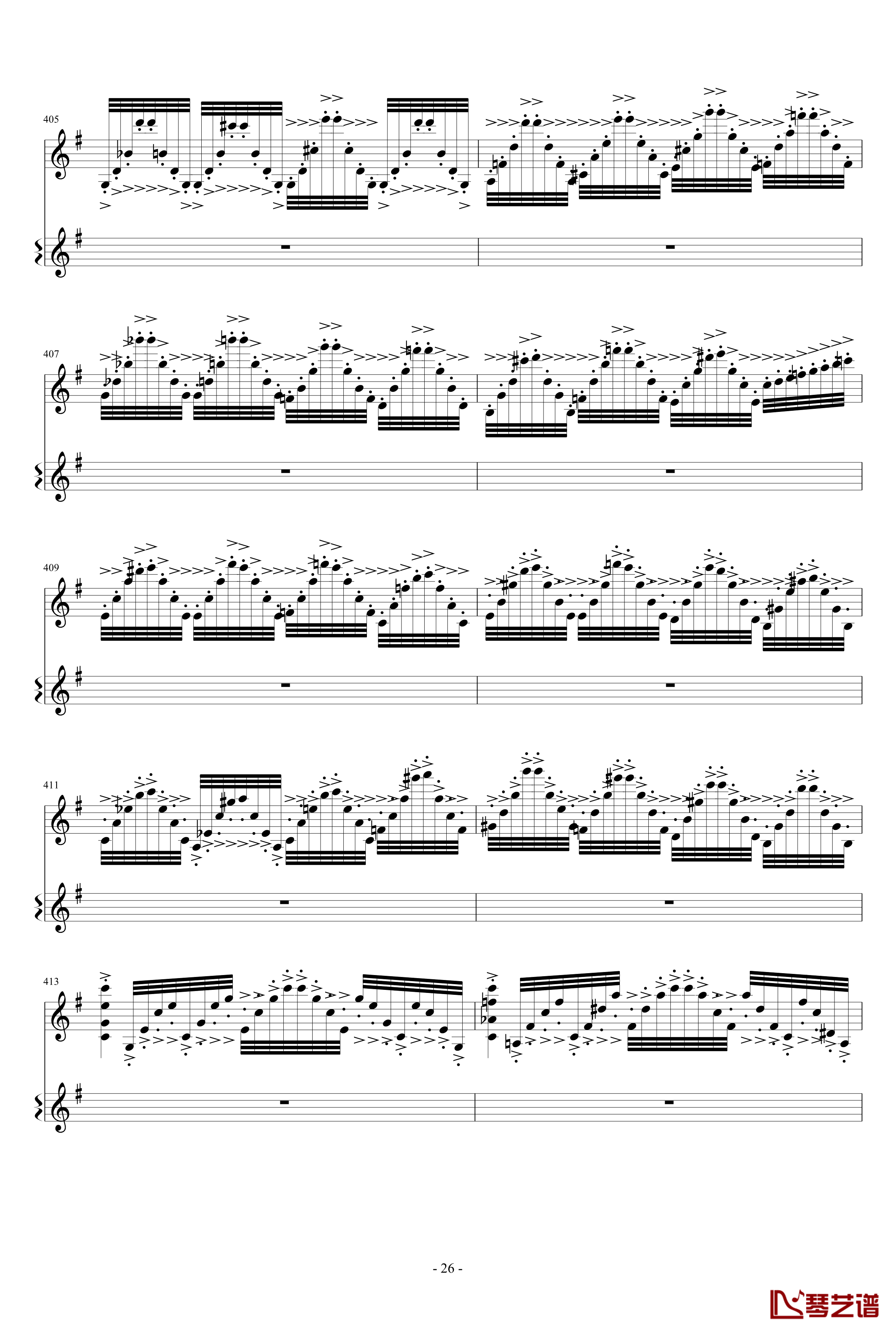 意大利国歌变奏曲钢琴谱-只修改了一个音-DXF26