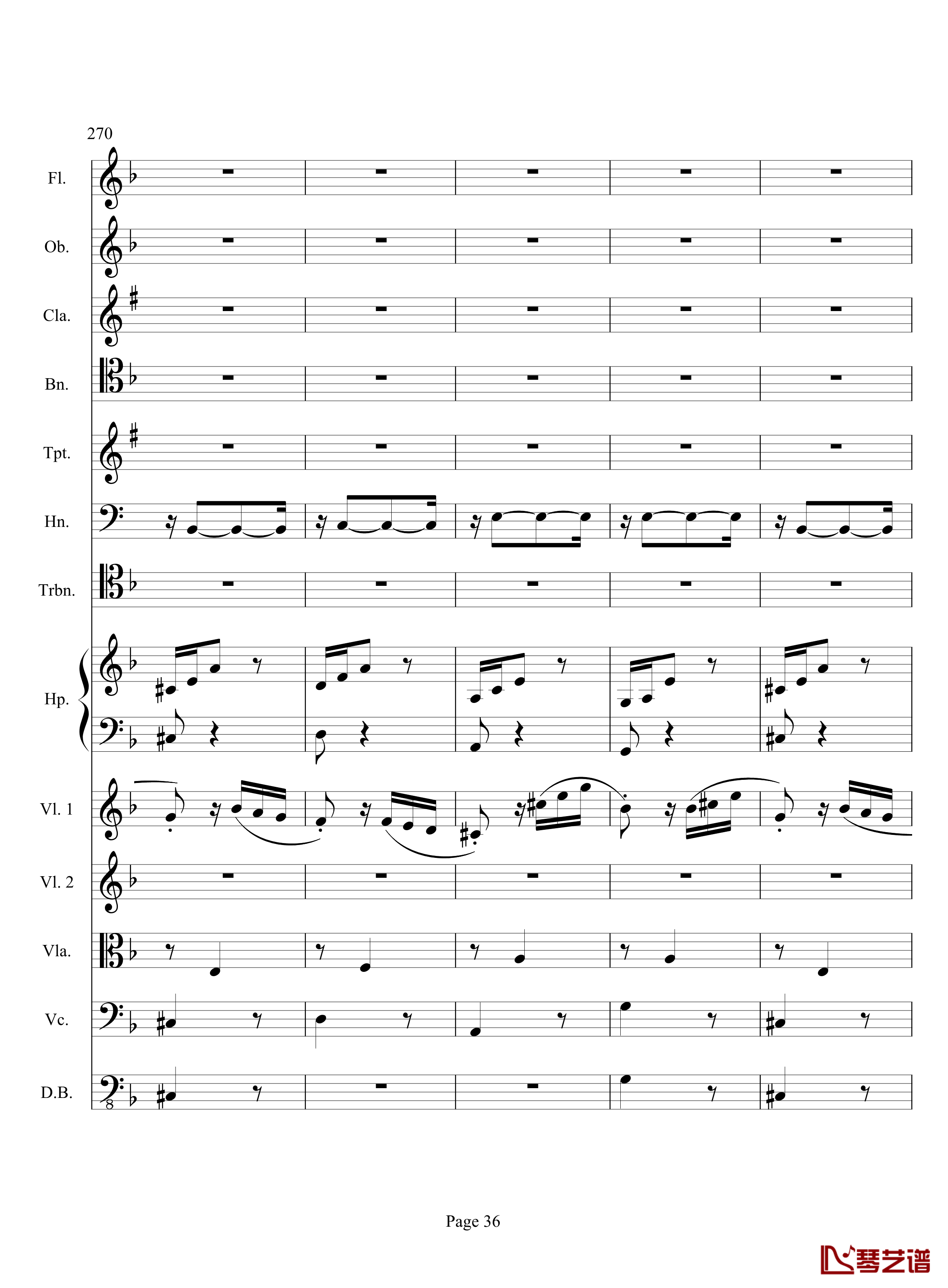 奏鸣曲之交响钢琴谱-第17首-Ⅲ-贝多芬-beethoven36