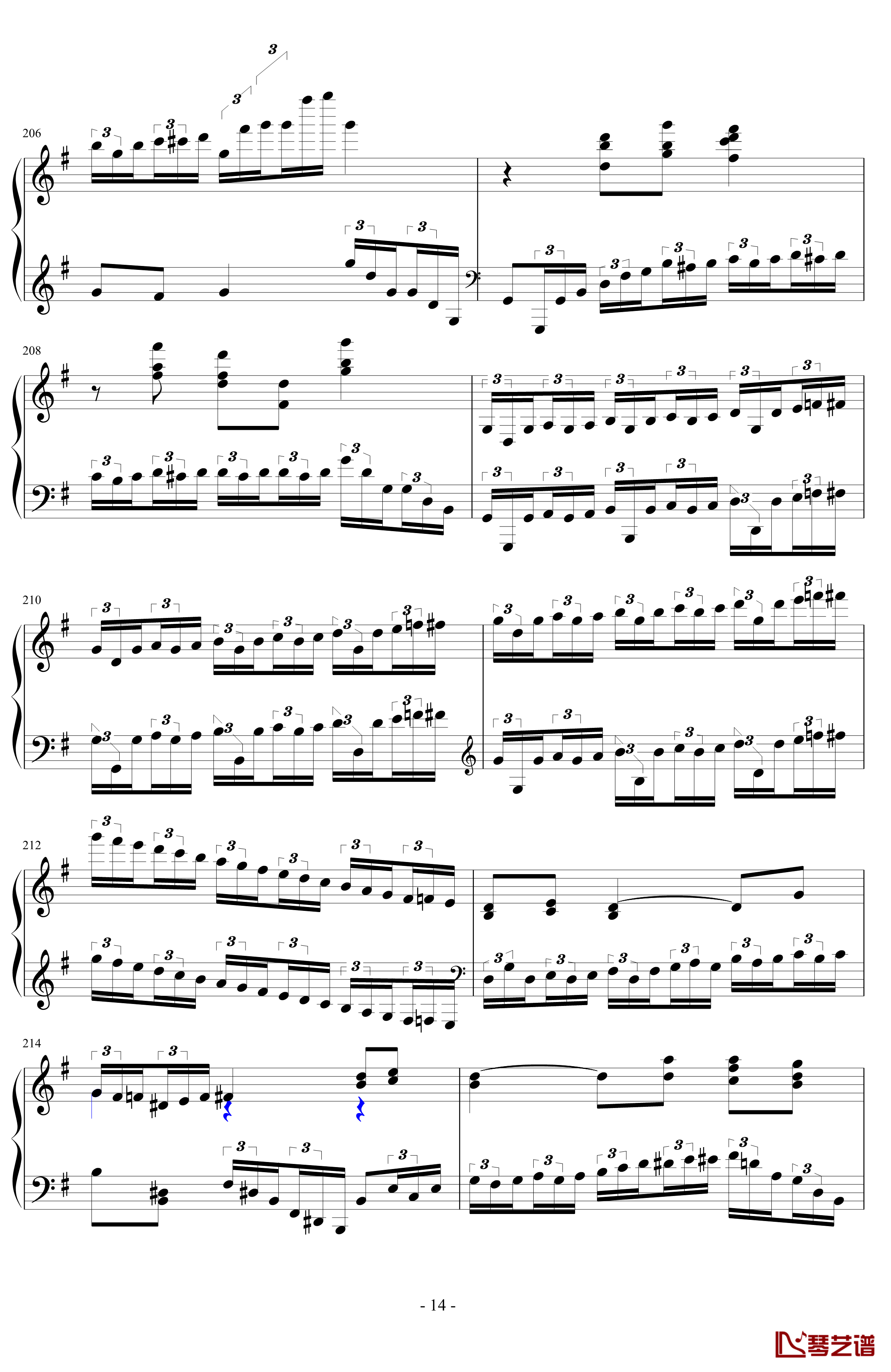 生日歌变奏曲钢琴谱-PARROT18614