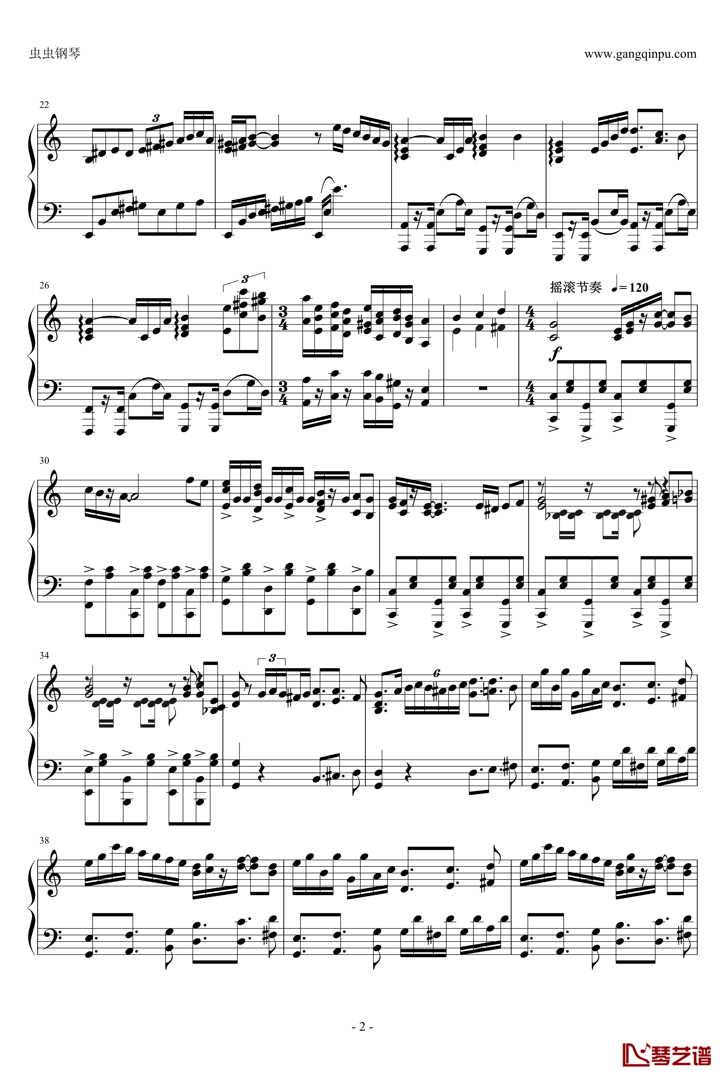 爱丽丝主题狂想曲钢琴谱-绝对的听觉冲击-贝多芬-beethoven2