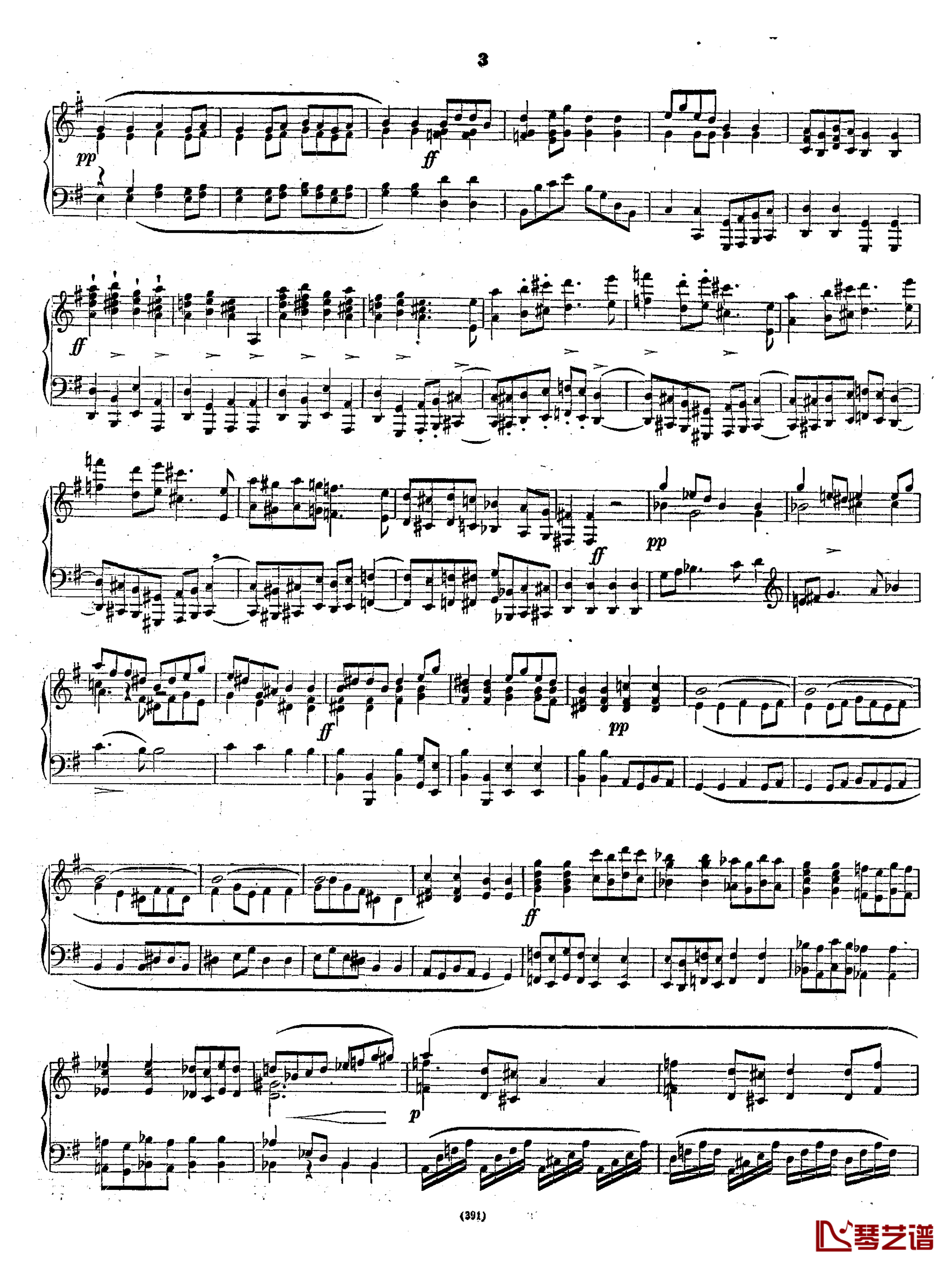 图兰朵Op.37-钢琴谱-序曲-韦伯3