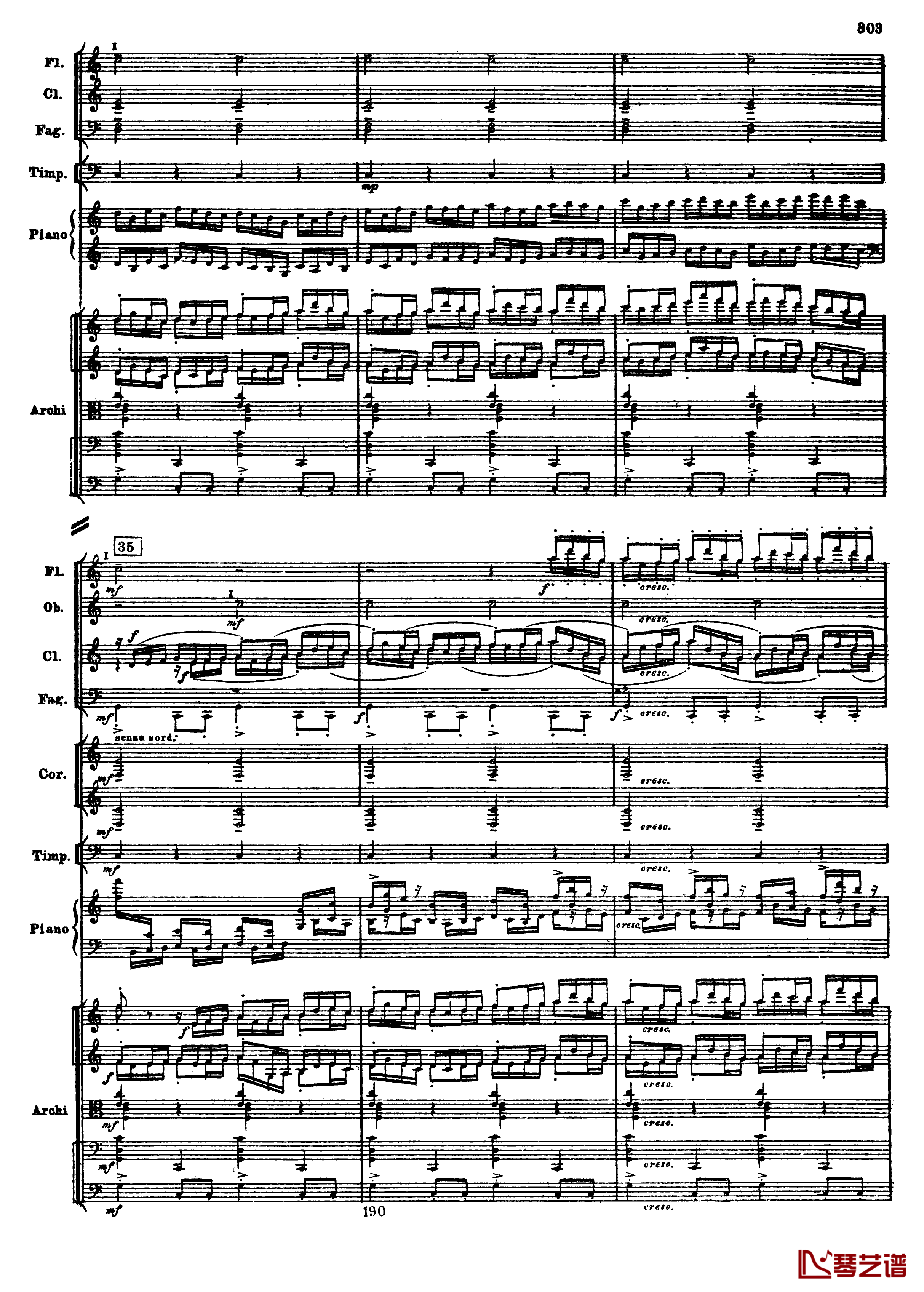 普罗科菲耶夫第三钢琴协奏曲钢琴谱-总谱-普罗科非耶夫35