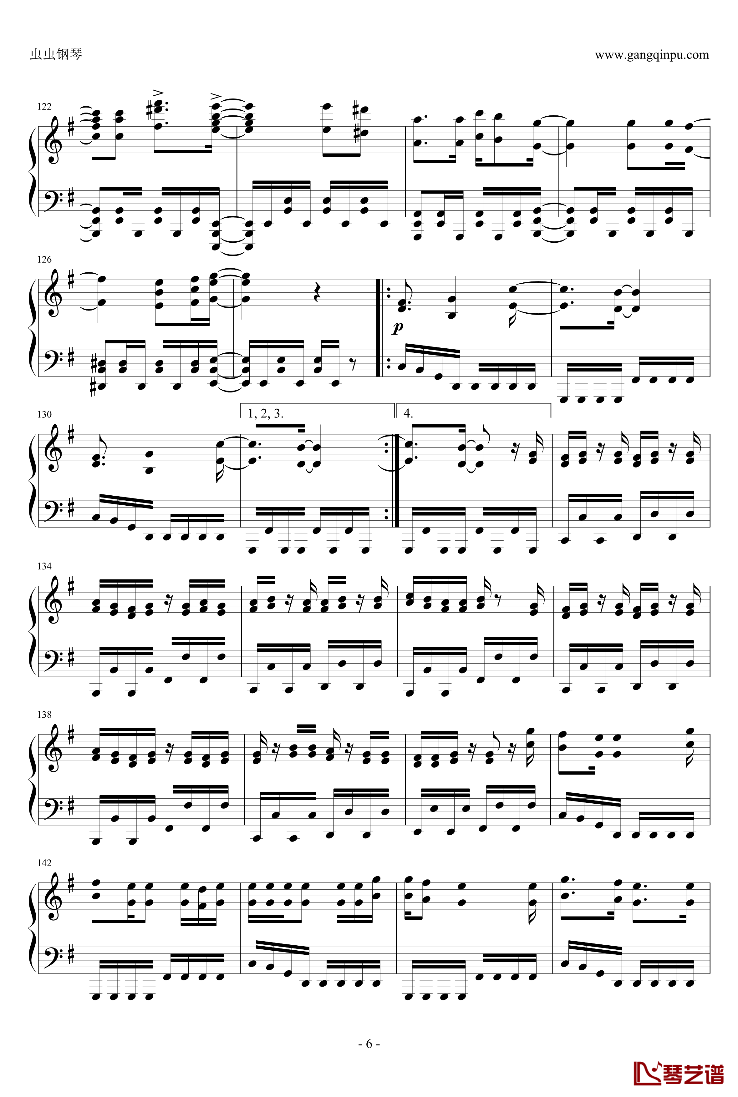 リンネ钢琴谱-piano.ver-ハチ6