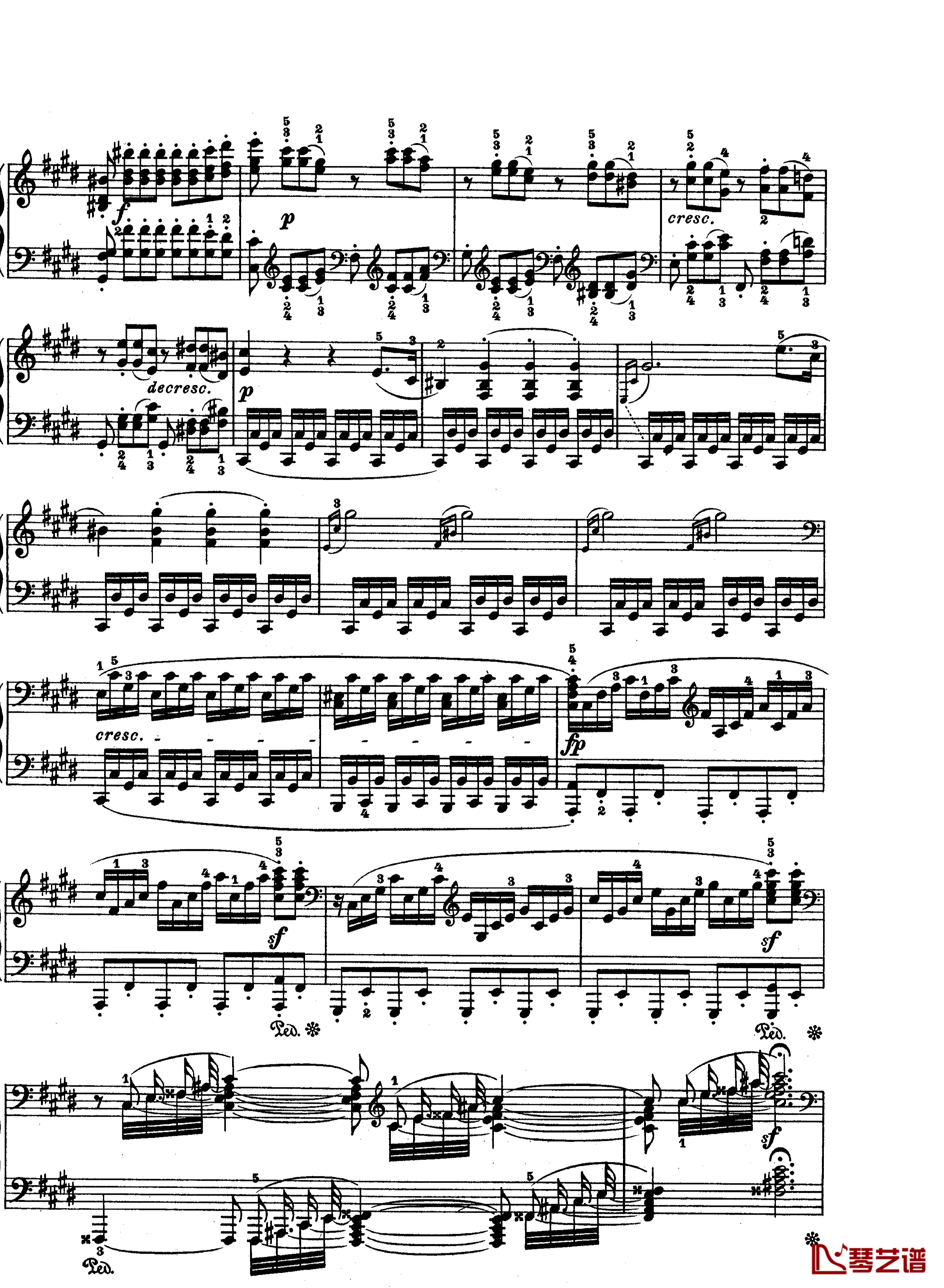 月光曲钢琴谱-第十四钢琴奏鸣曲-Op.27 No.2-贝多芬-beethoven12