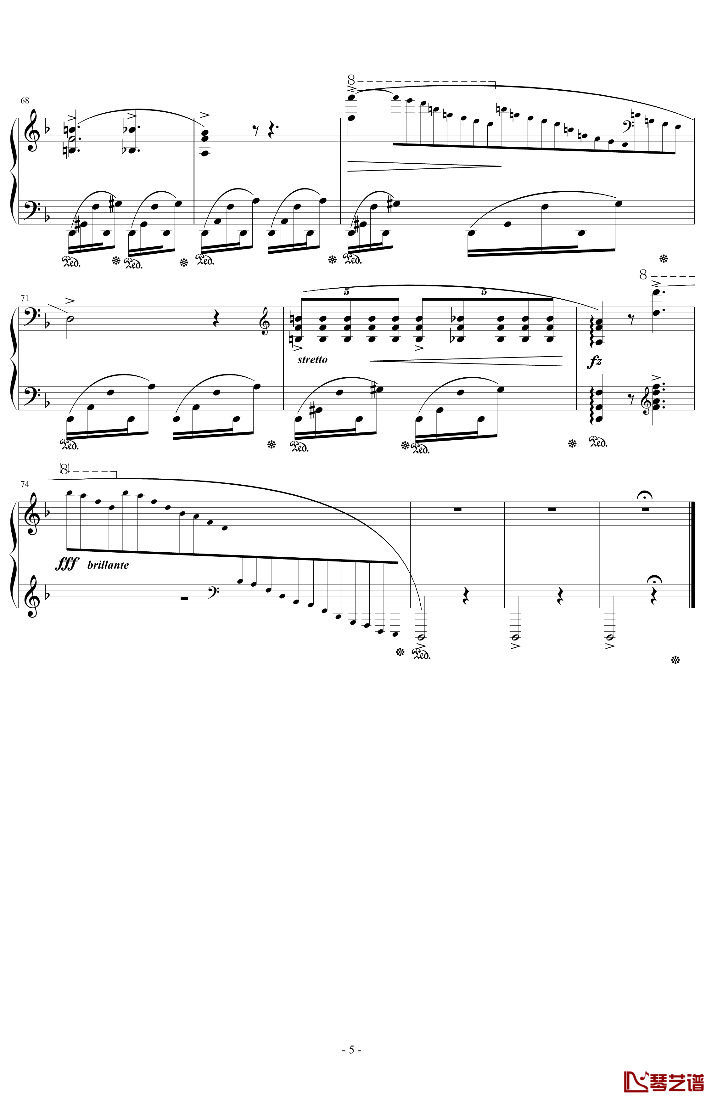 No.24钢琴谱-肖邦-chopin-d小调前奏曲5