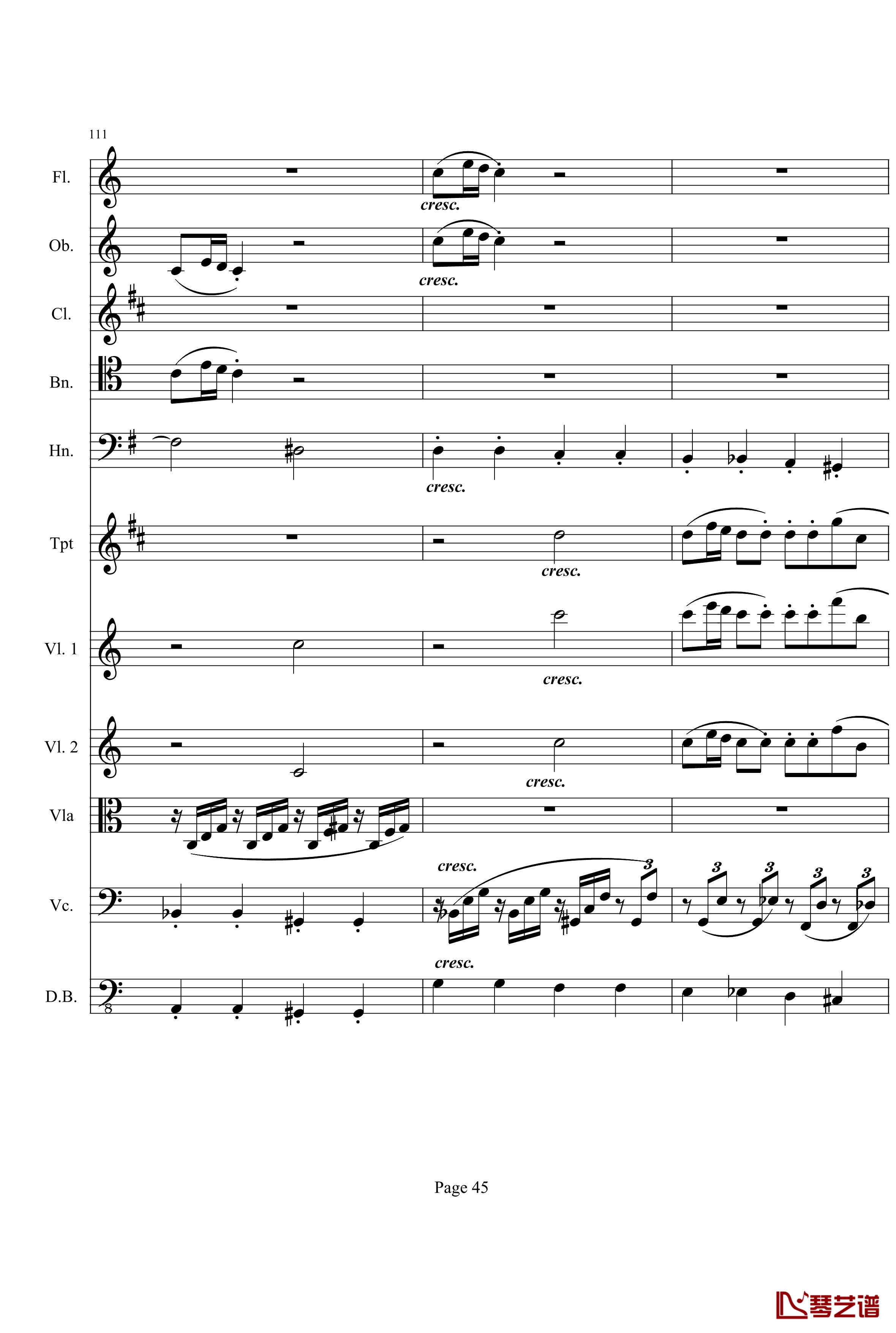 奏鸣曲之交响钢琴谱-第21首-Ⅰ-贝多芬-beethoven45