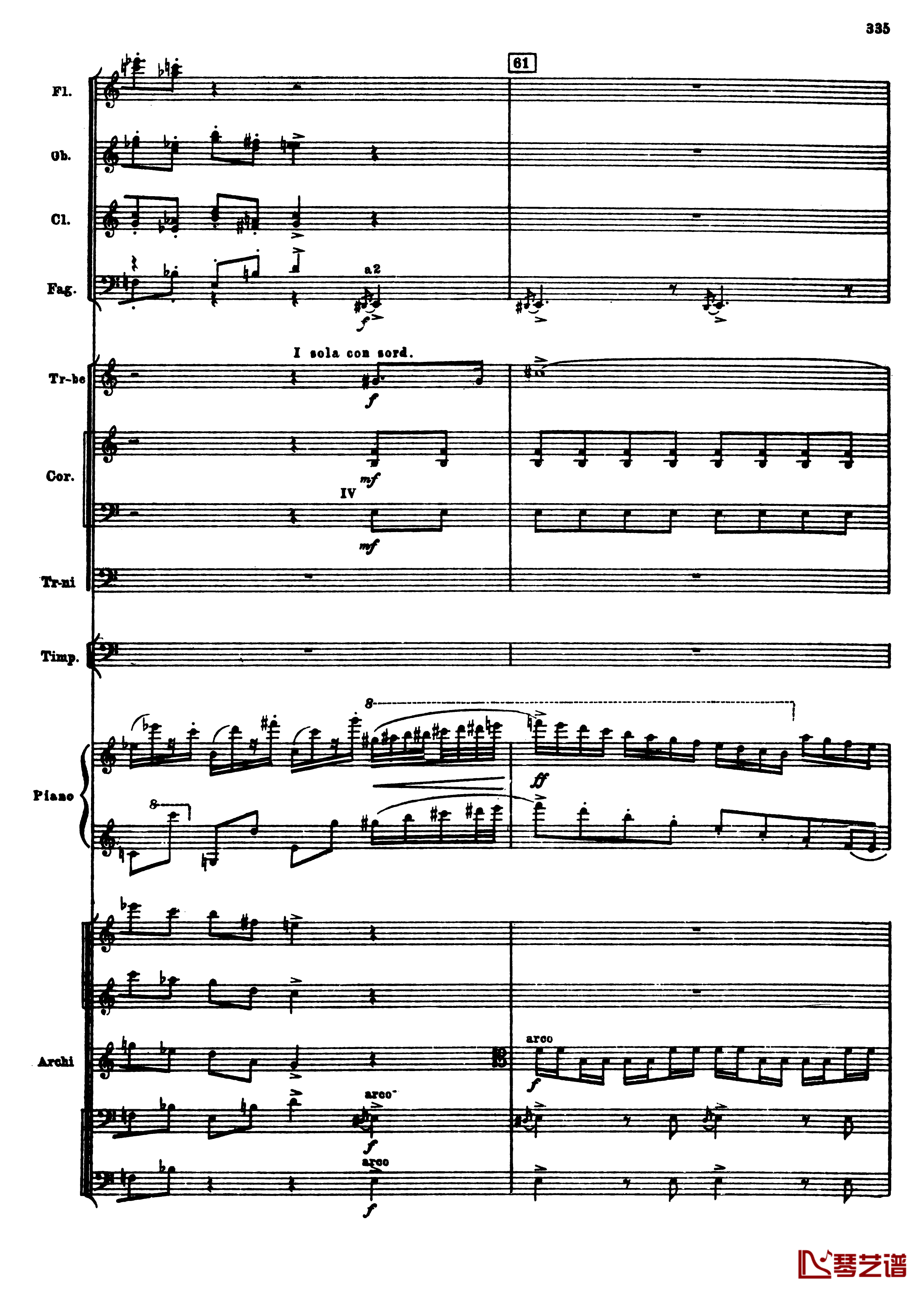 普罗科菲耶夫第三钢琴协奏曲钢琴谱-总谱-普罗科非耶夫67