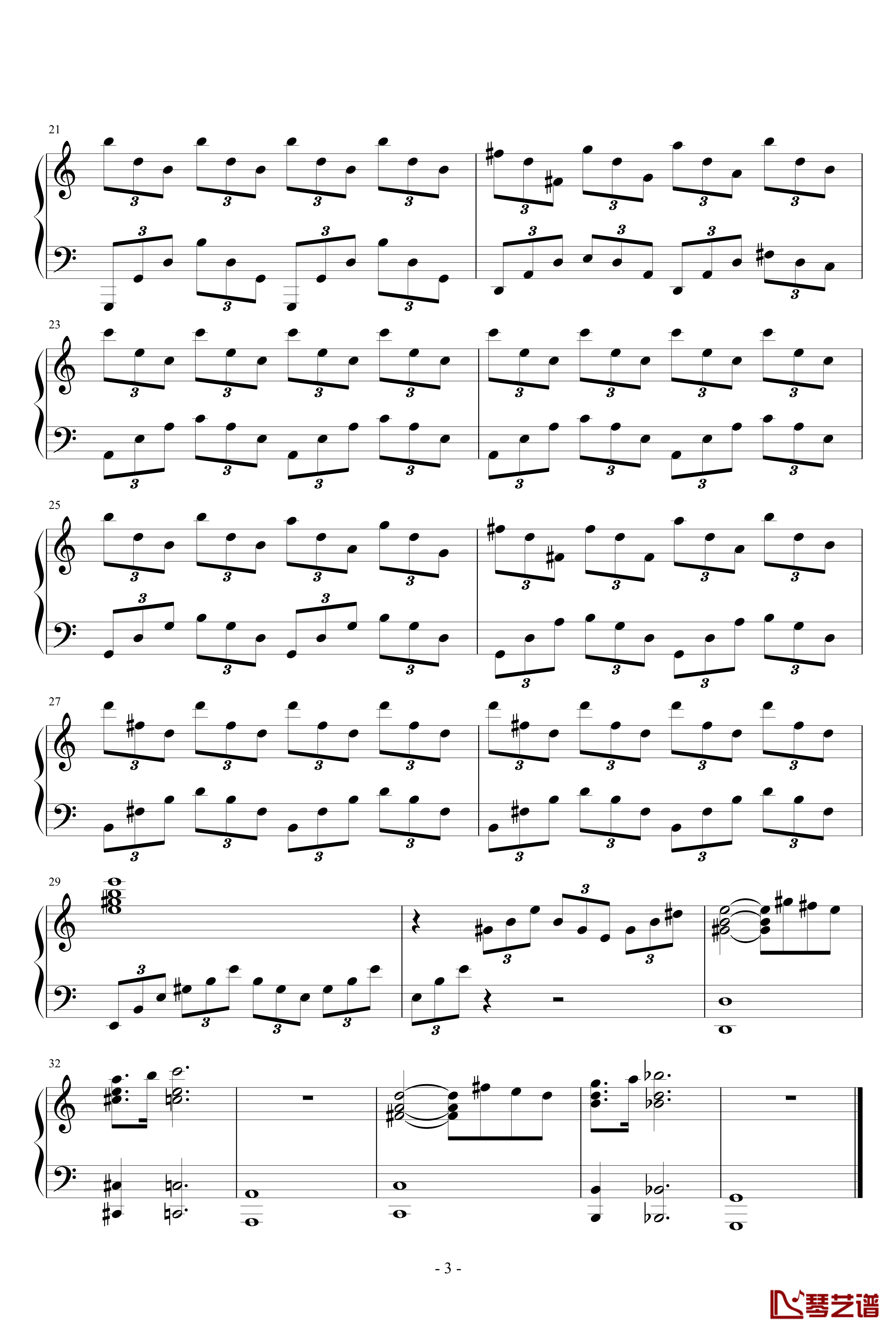 最终幻想9 Kuja theme钢琴谱-最终幻想3