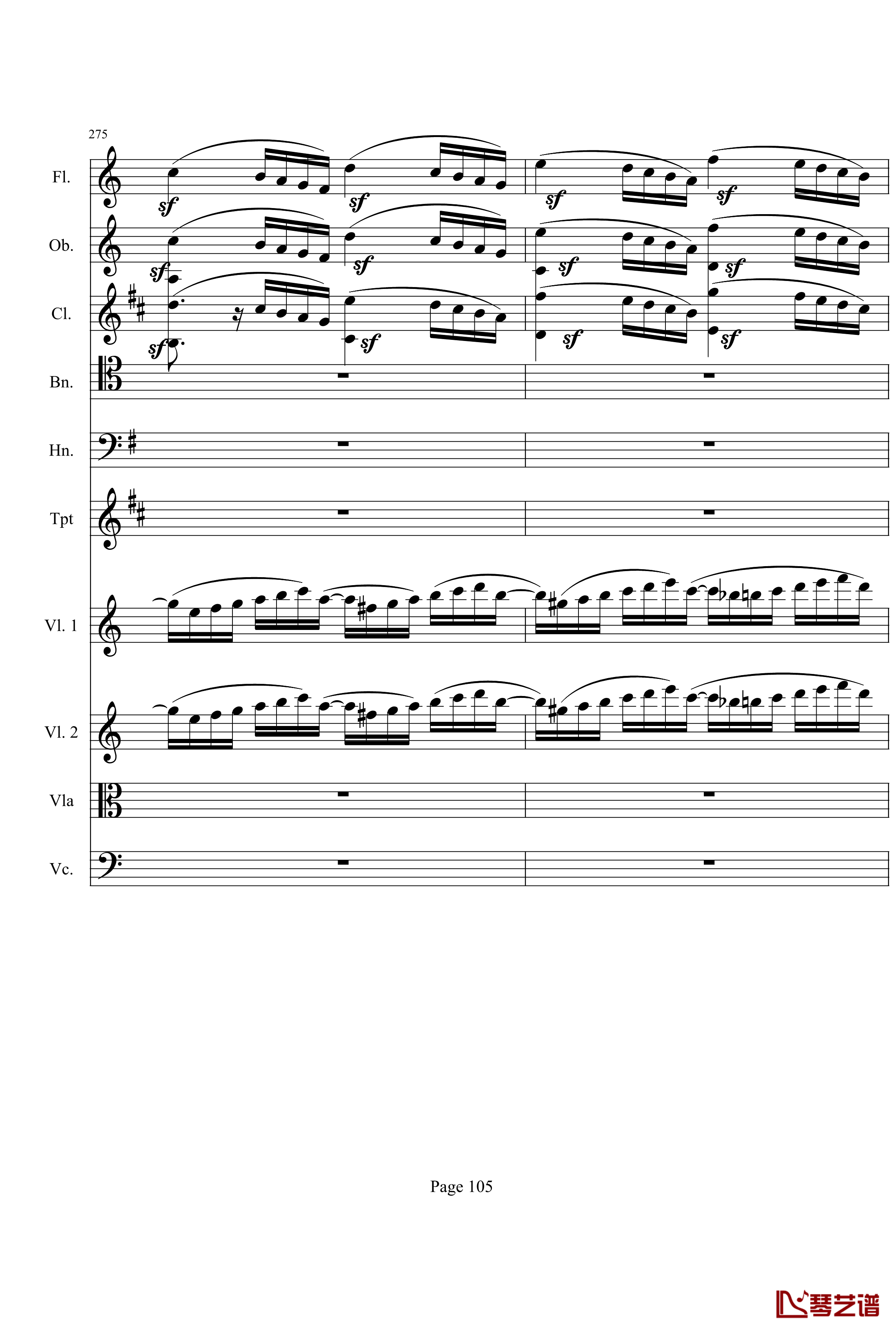奏鸣曲之交响钢琴谱-第21首-Ⅰ-贝多芬-beethoven105