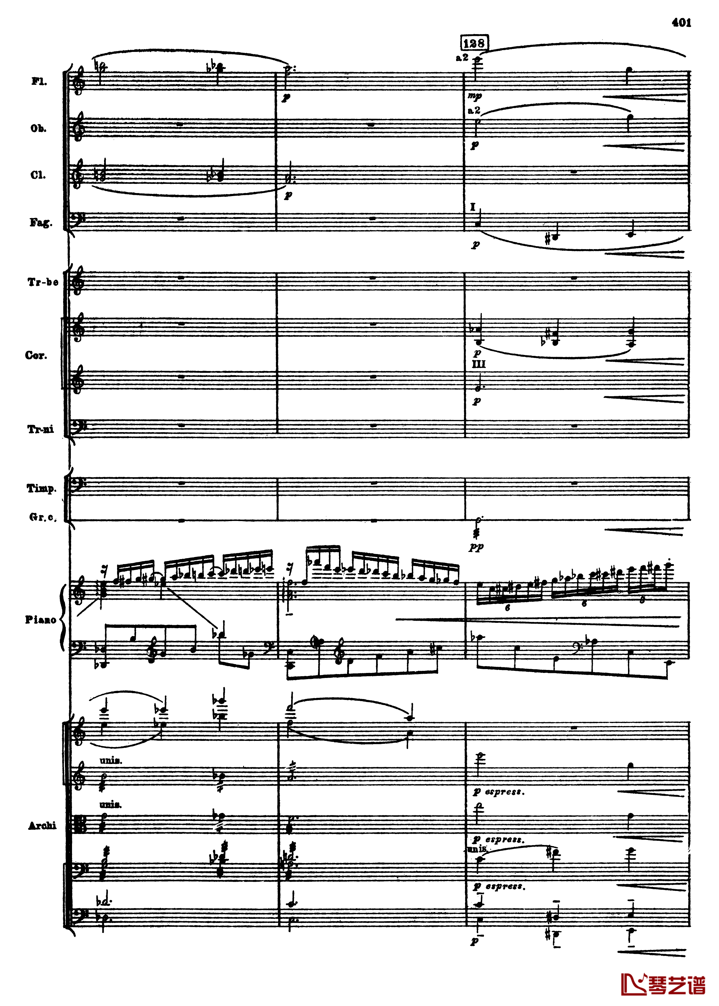 普罗科菲耶夫第三钢琴协奏曲钢琴谱-总谱-普罗科非耶夫133