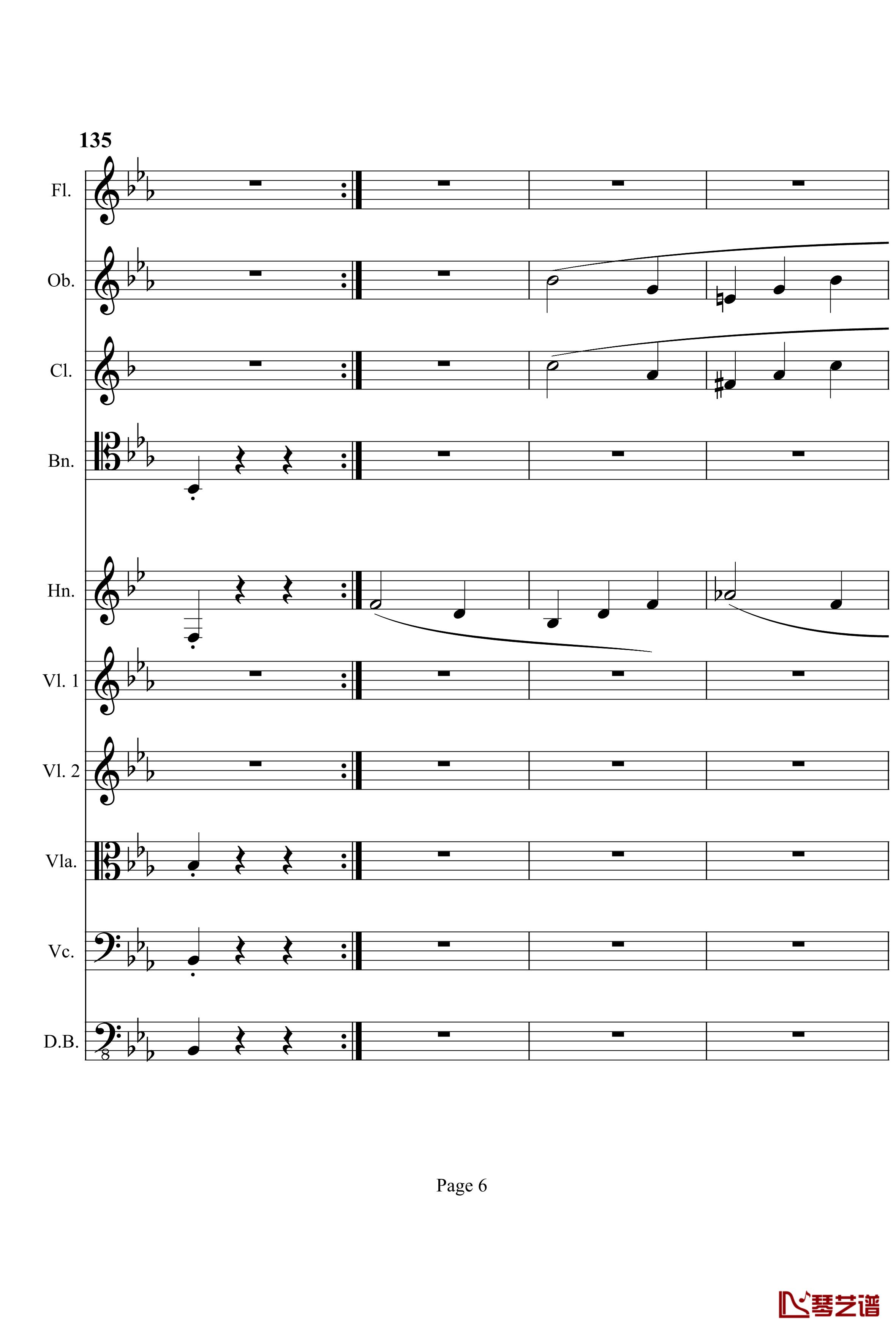 奏鸣曲之交响钢琴谱-第4首-Ⅲ-贝多芬-beethoven6