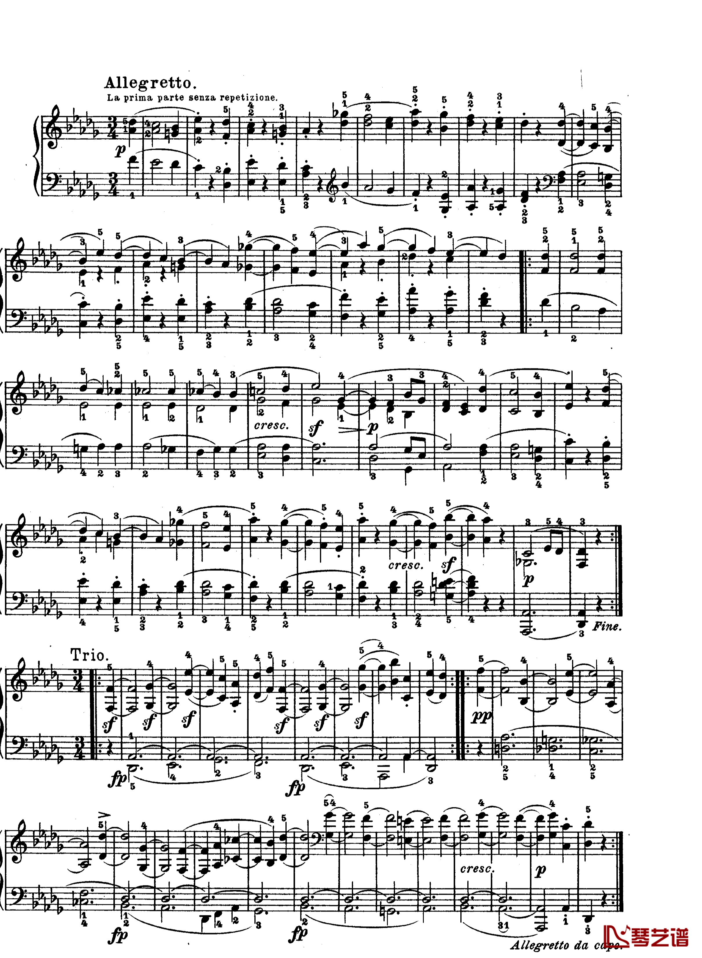 月光曲钢琴谱-第十四钢琴奏鸣曲-Op.27 No.2-贝多芬-beethoven4
