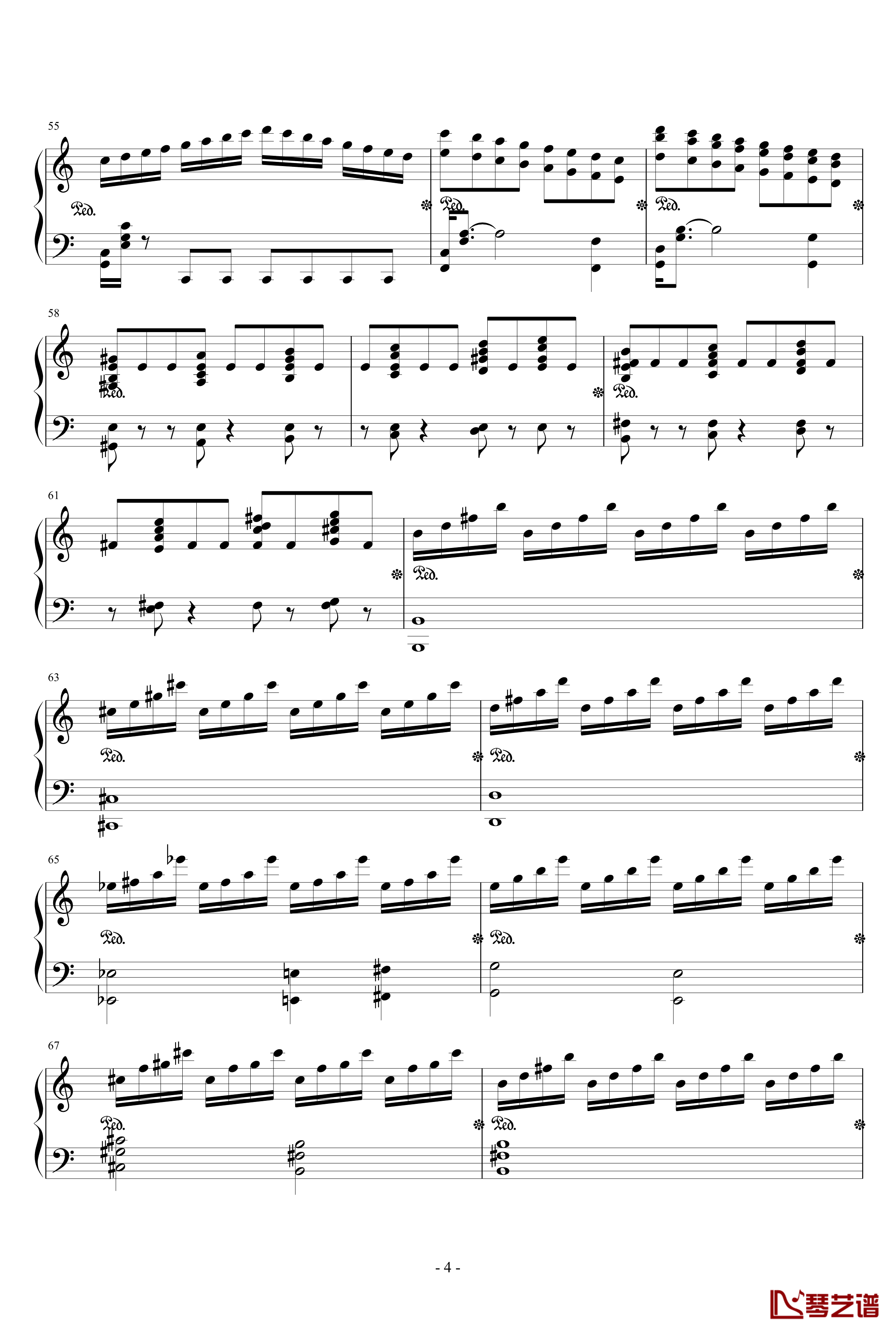 悲伤·第三乐章钢琴谱-贝多芬-beethoven4