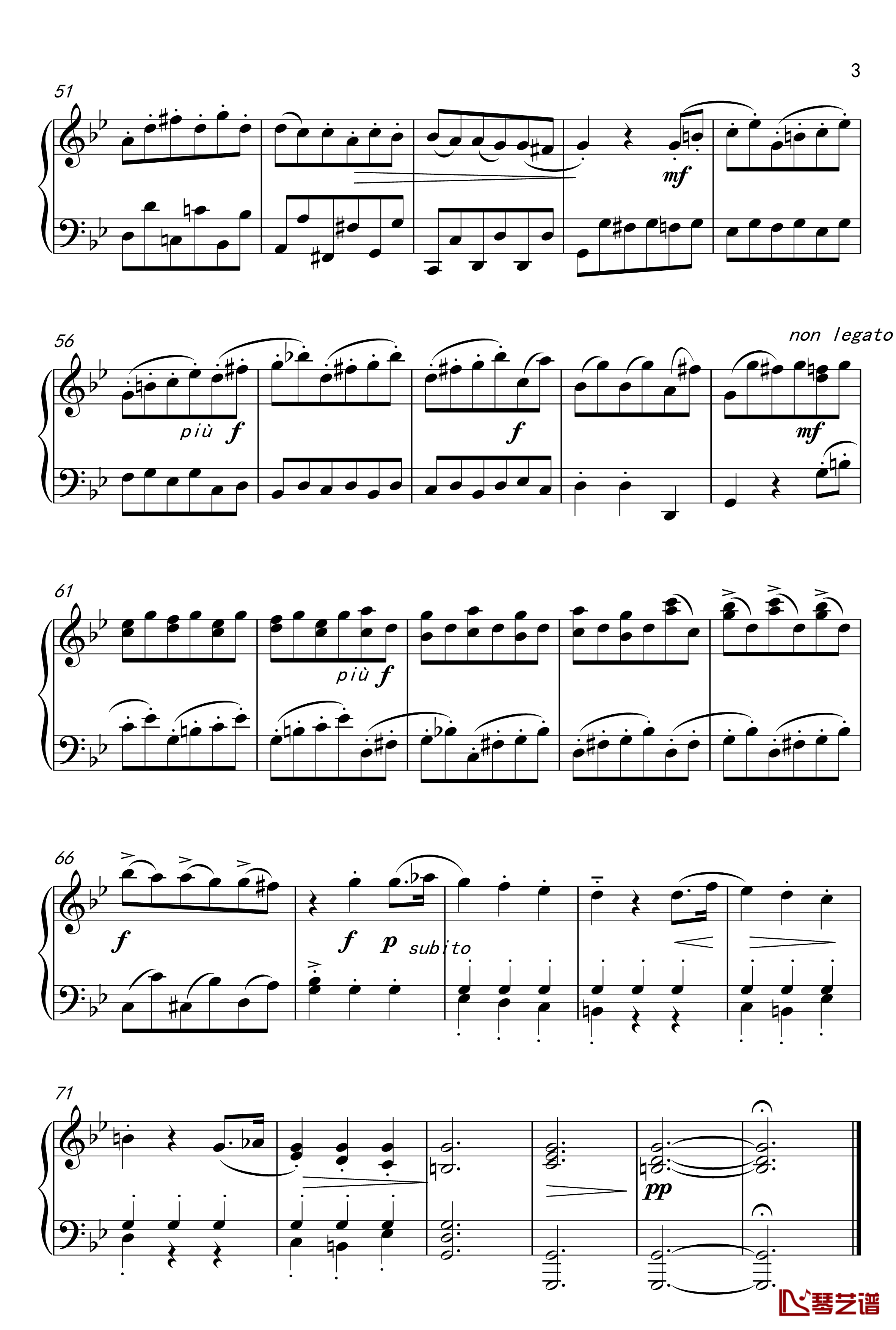 音乐小品钢琴谱-贝多芬-beethoven3
