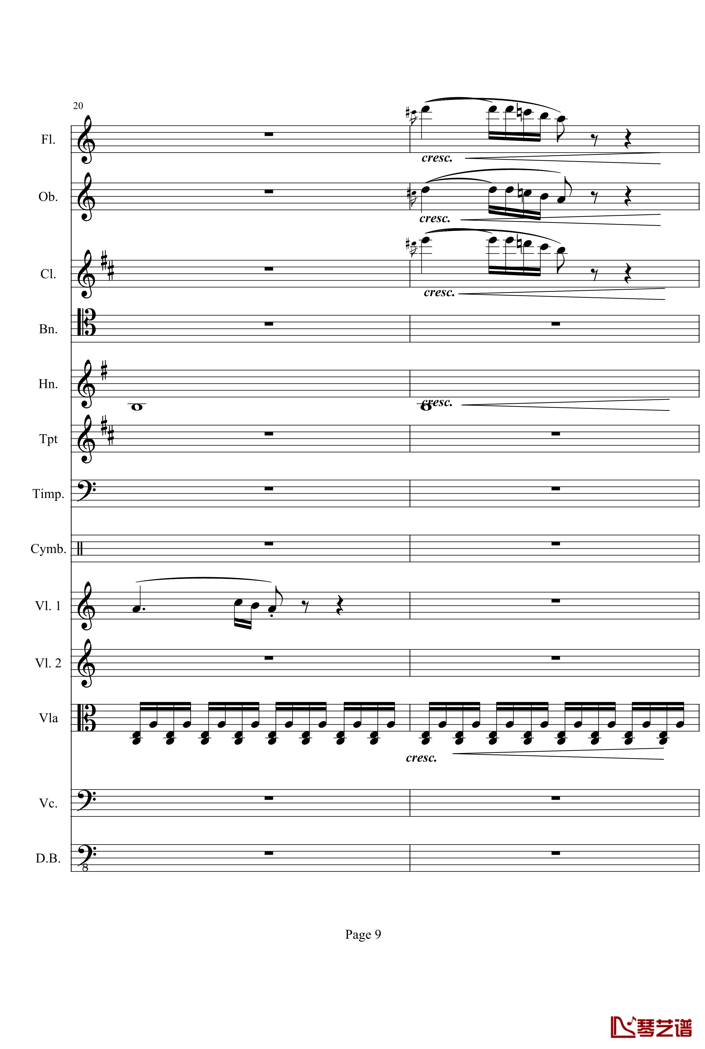 奏鸣曲之交响钢琴谱-第21首-Ⅰ-贝多芬-beethoven9