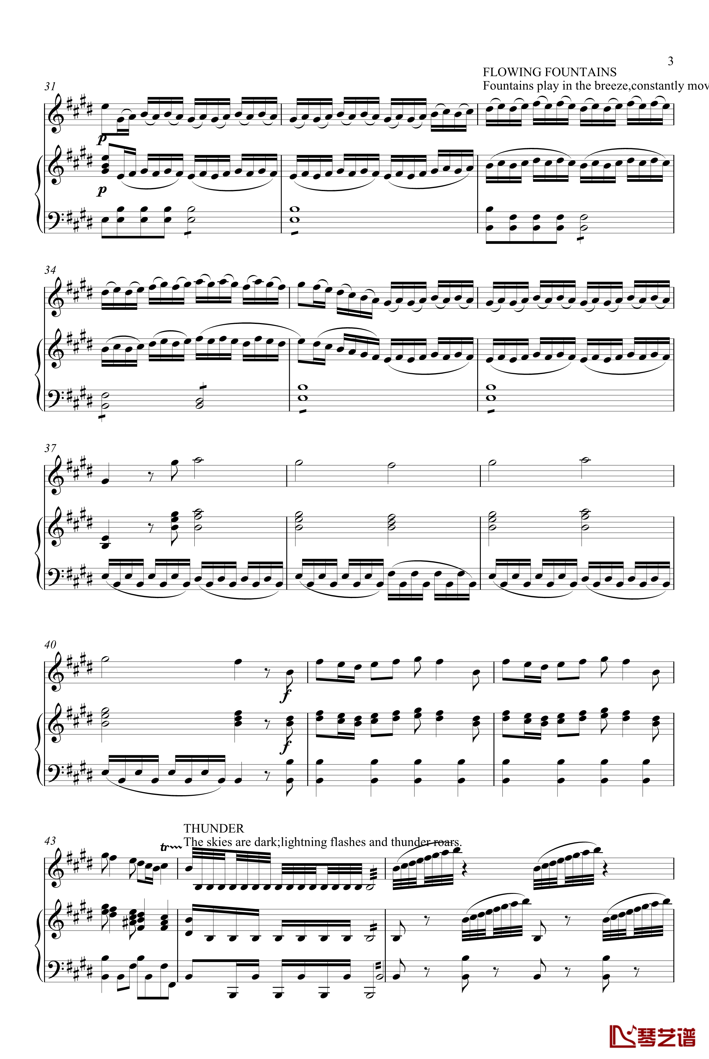 四季 春钢琴谱-维瓦尔第3