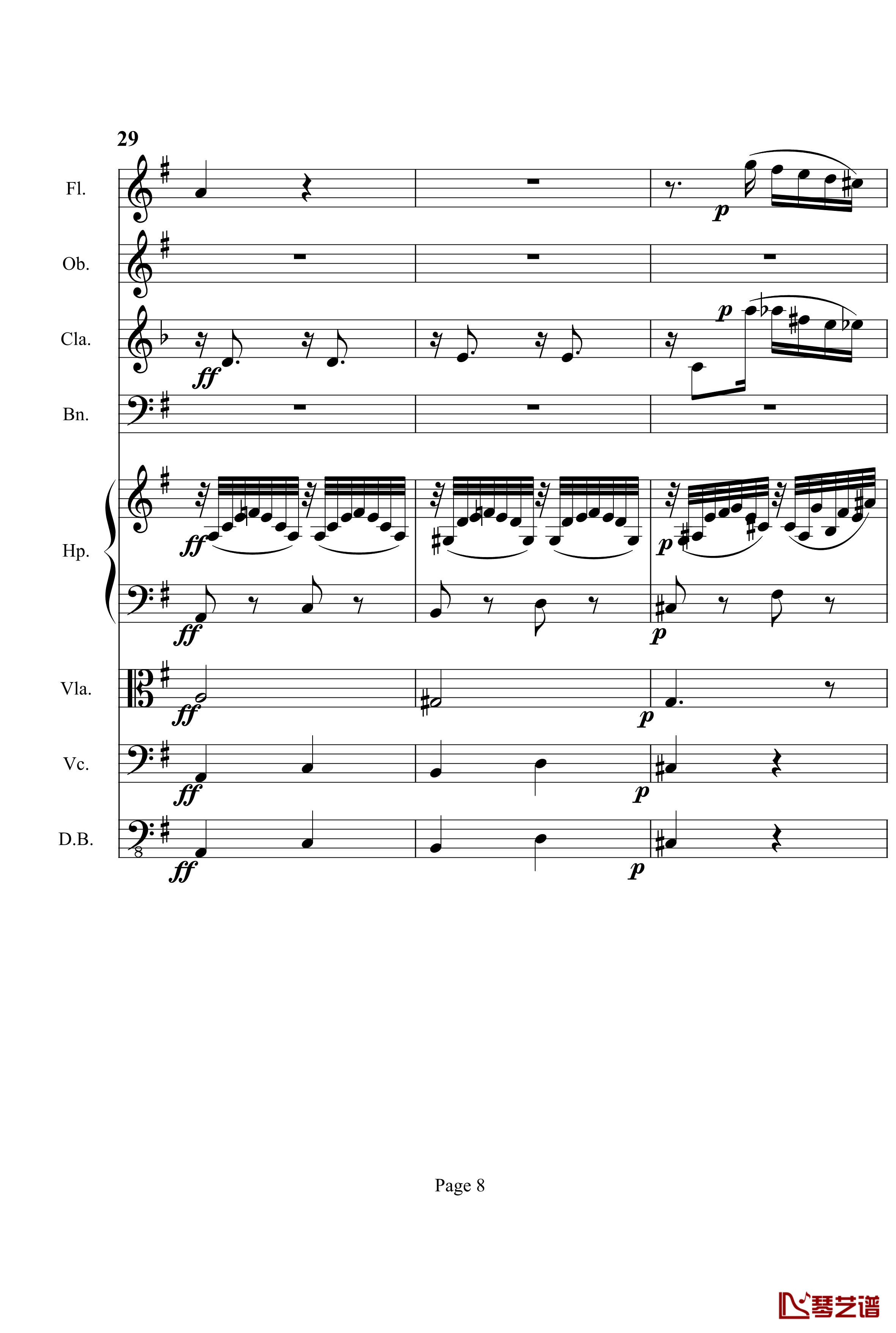 奏鸣曲之交响钢琴谱-第3首-Ⅱ-贝多芬-beethoven8