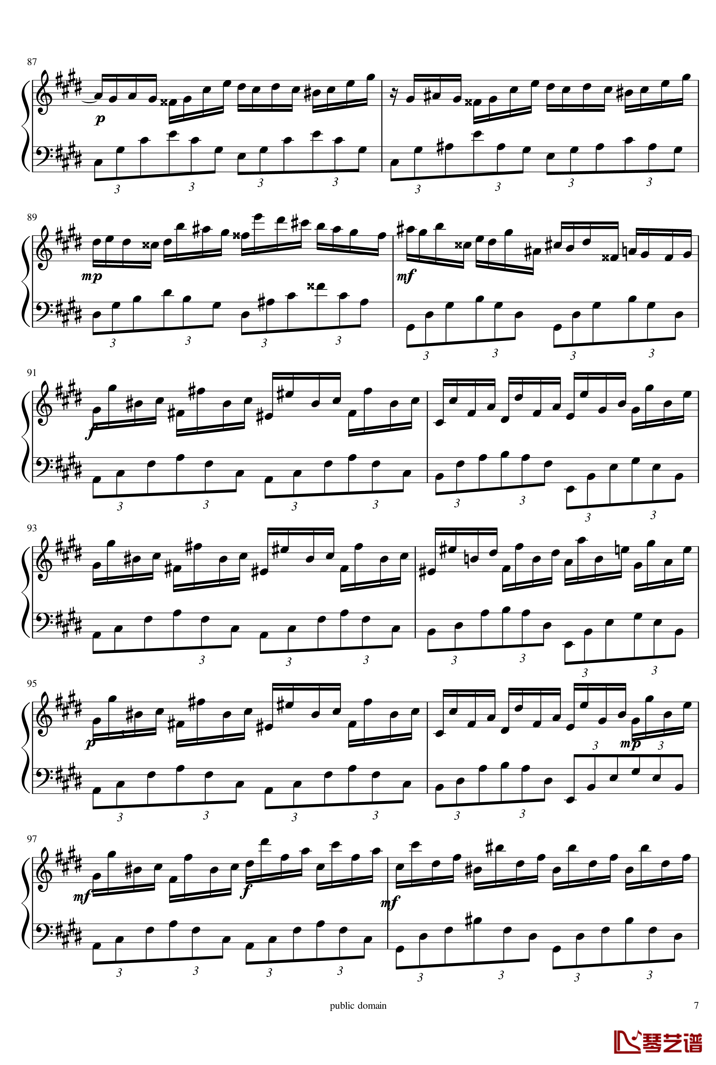 Fantaisie-Impromptu Op.66-肖邦钢琴谱-chopin7