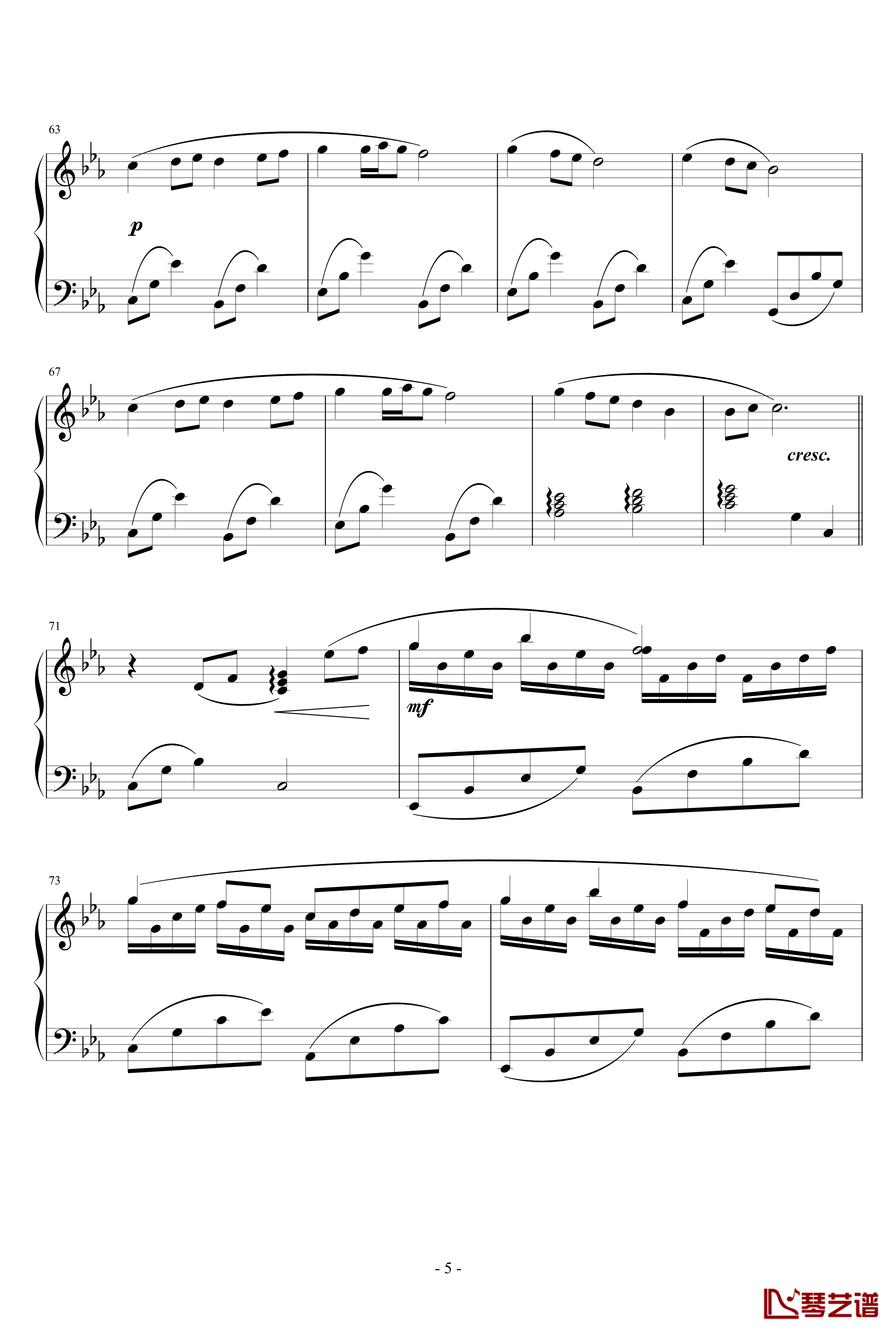 素敵だね钢琴谱-英文版-最终幻想5