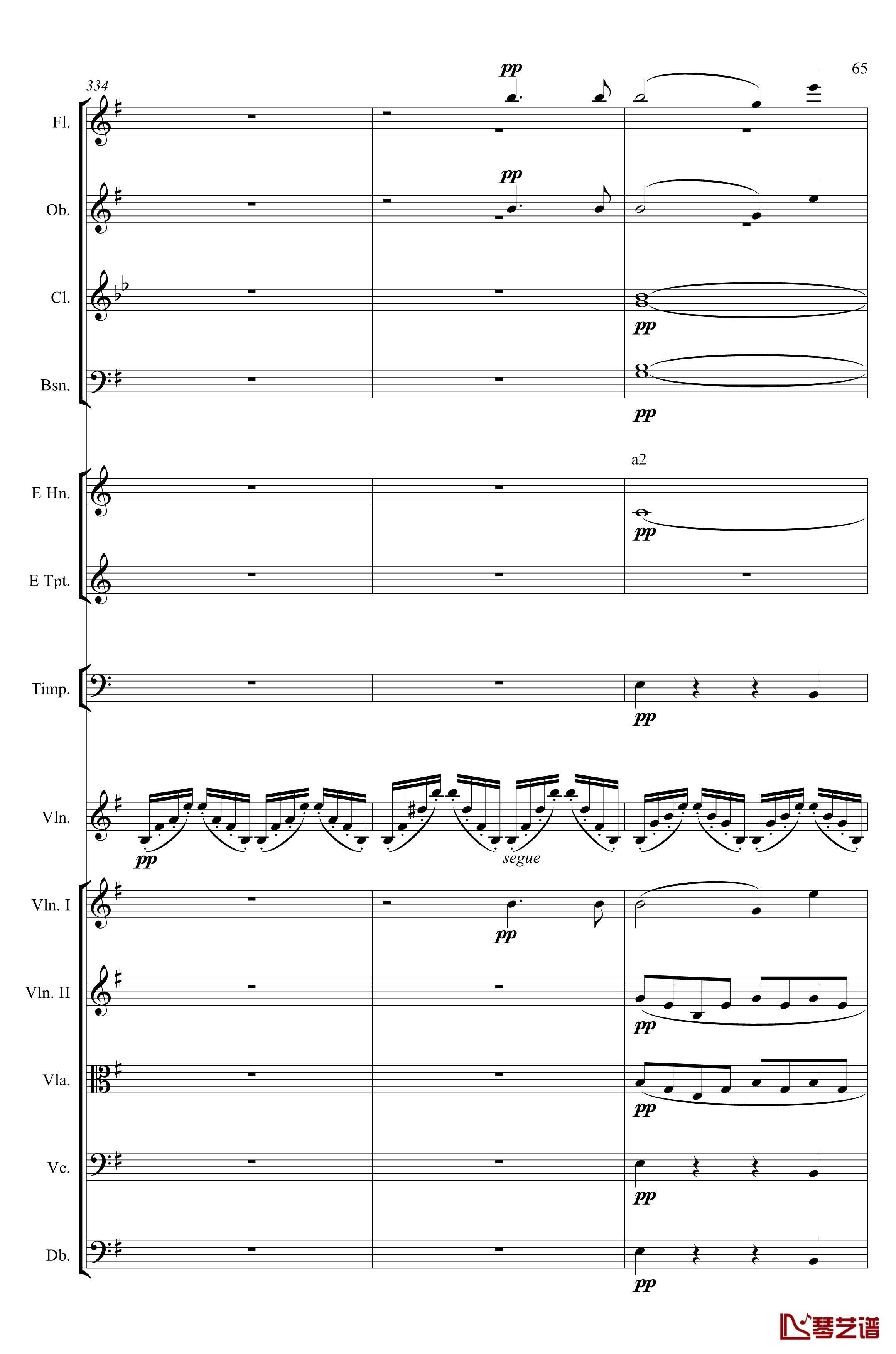 e小调小提琴协奏曲Op.64钢琴谱-第一乐章-门德尔松65