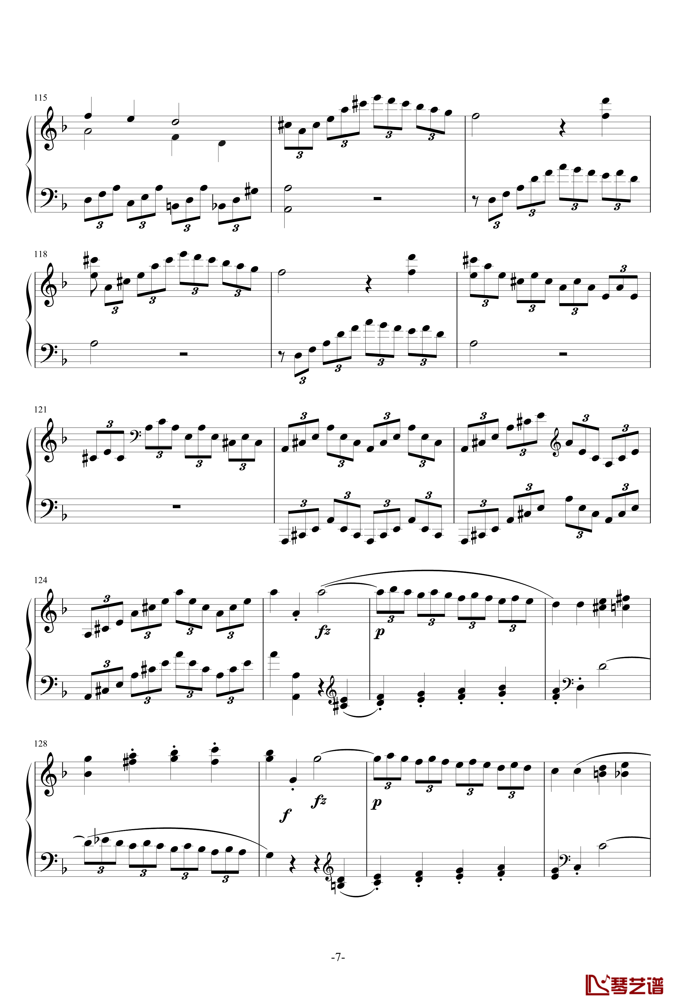 F大调奏鸣曲钢琴谱-莫扎特7