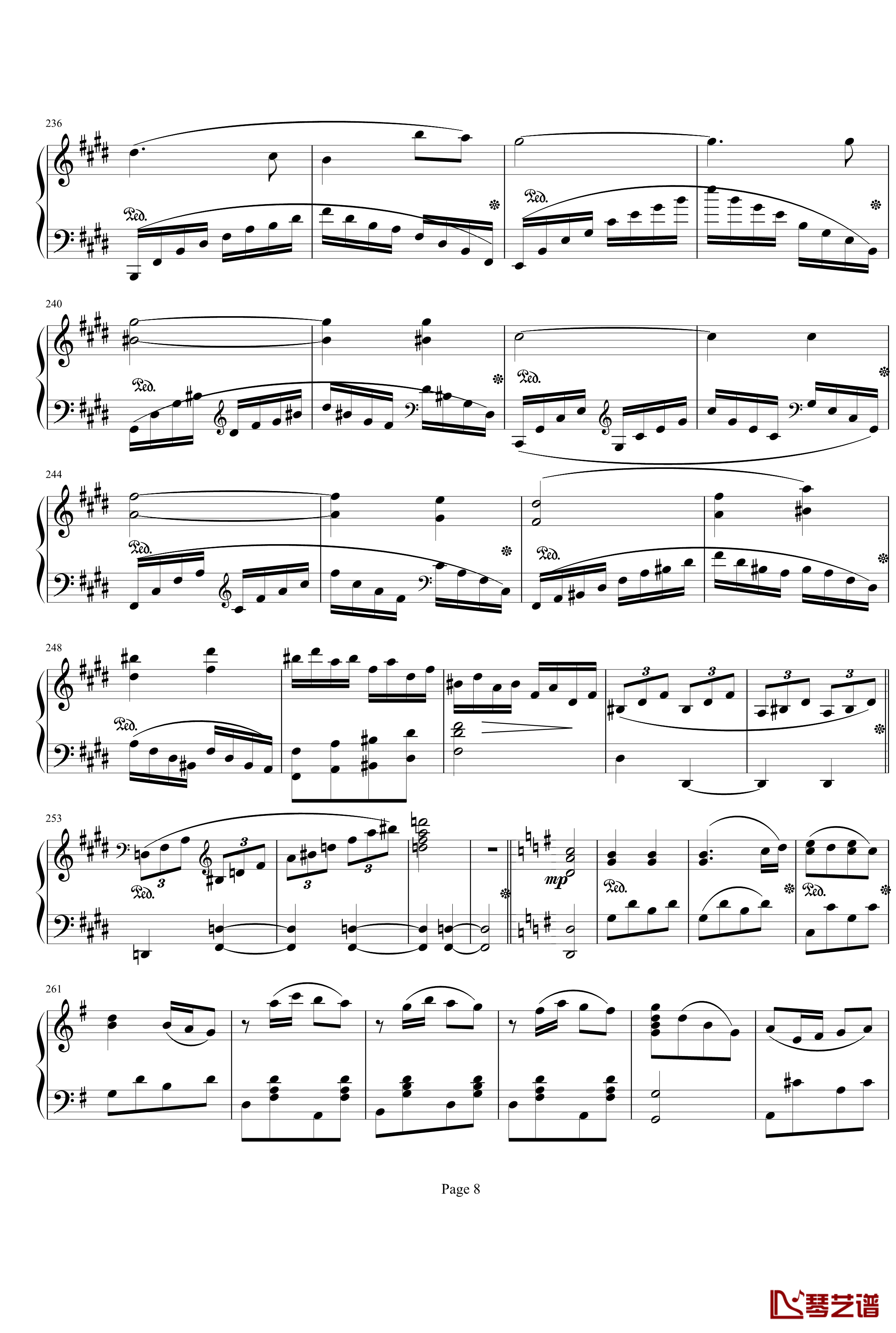 钢琴奏鸣曲1钢琴谱-项道荣8