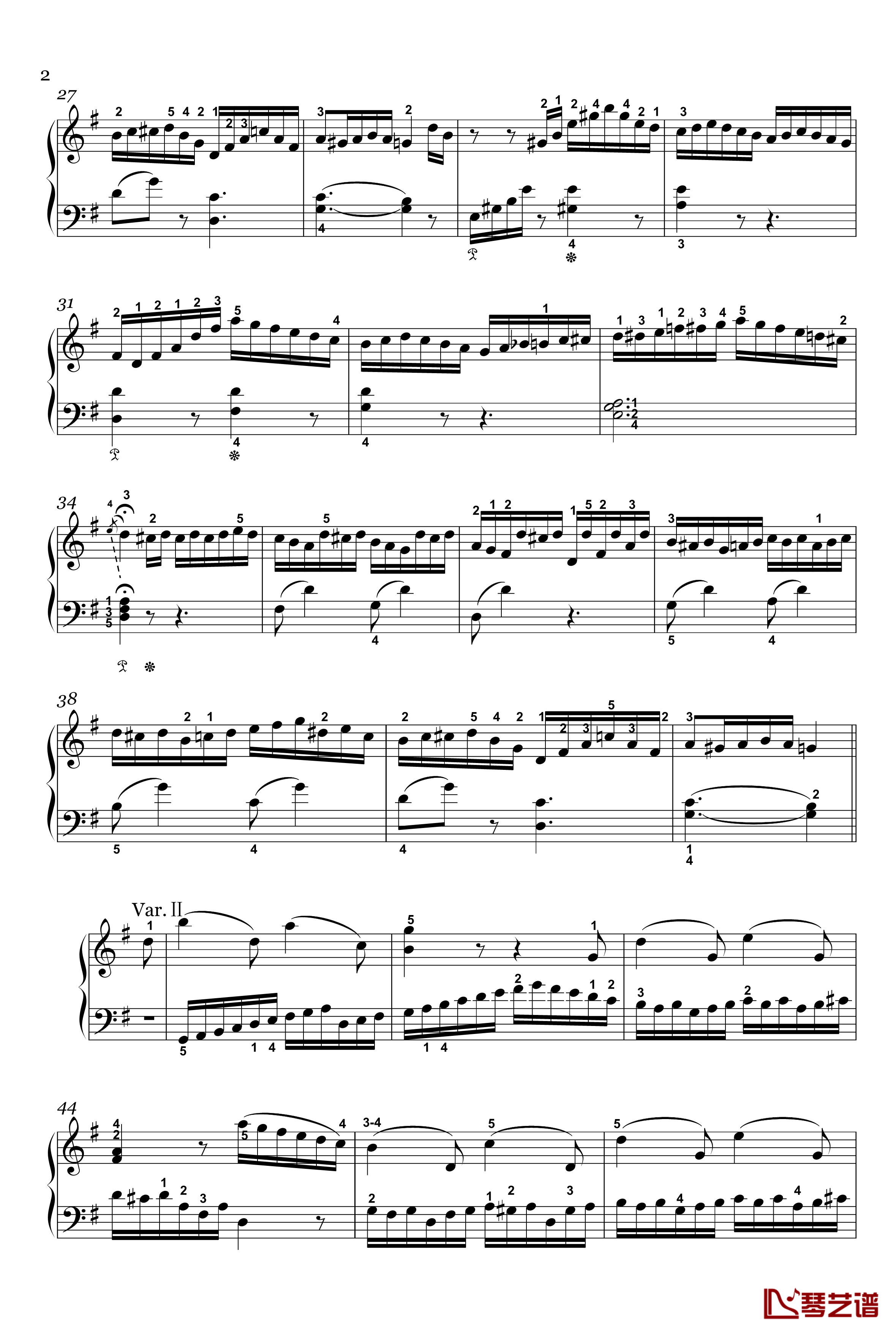 G大调变奏曲钢琴谱-Woo-70-贝多芬-beethoven2