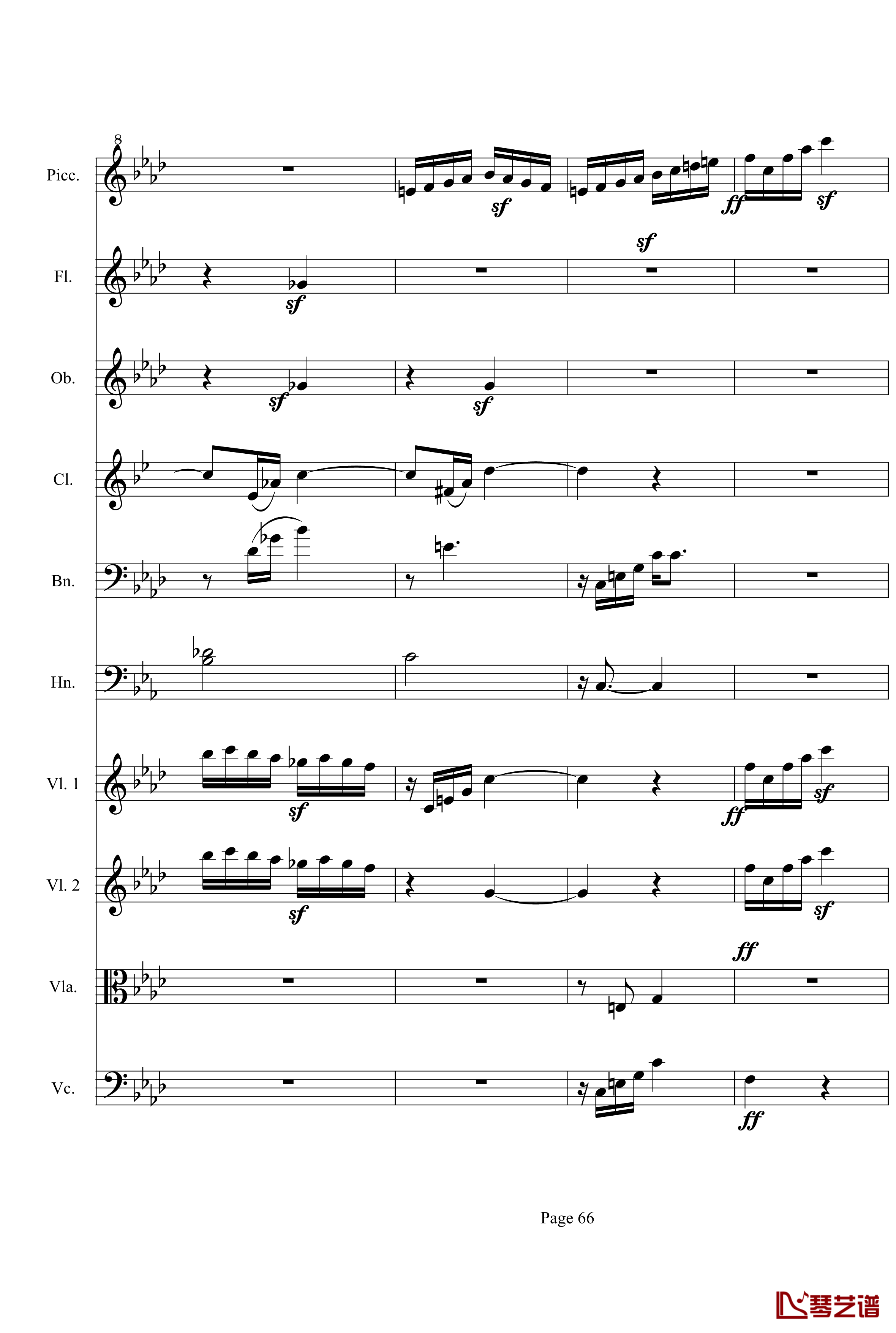 奏鸣曲之交响第23首Ⅲ钢琴谱--贝多芬-beethoven66