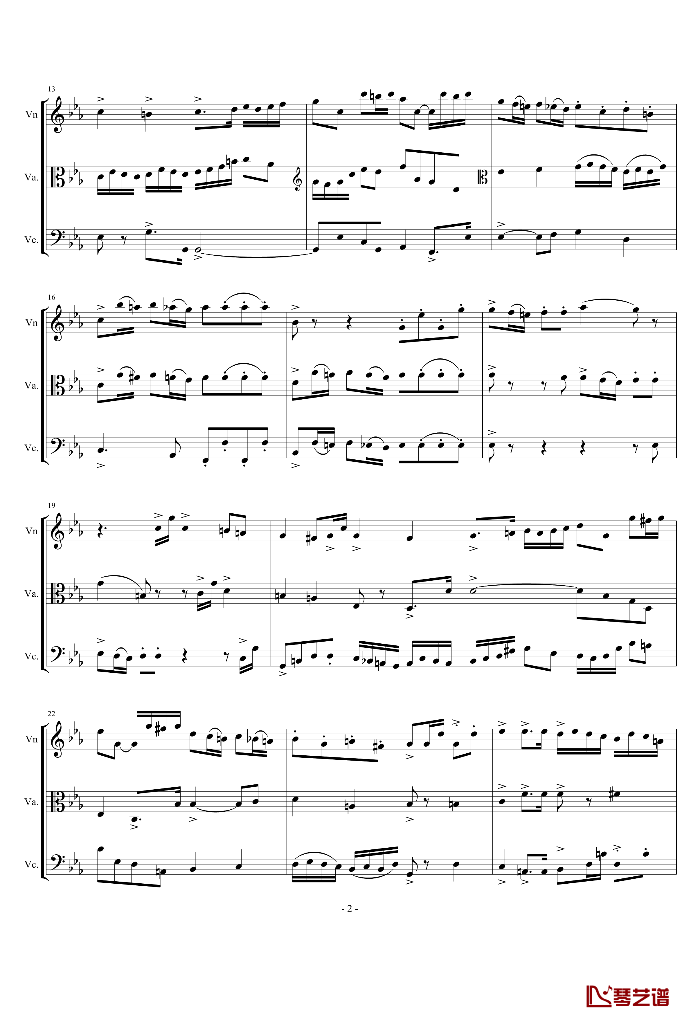 三声部赋格钢琴谱-为弦乐三重奏而作-琴辉2