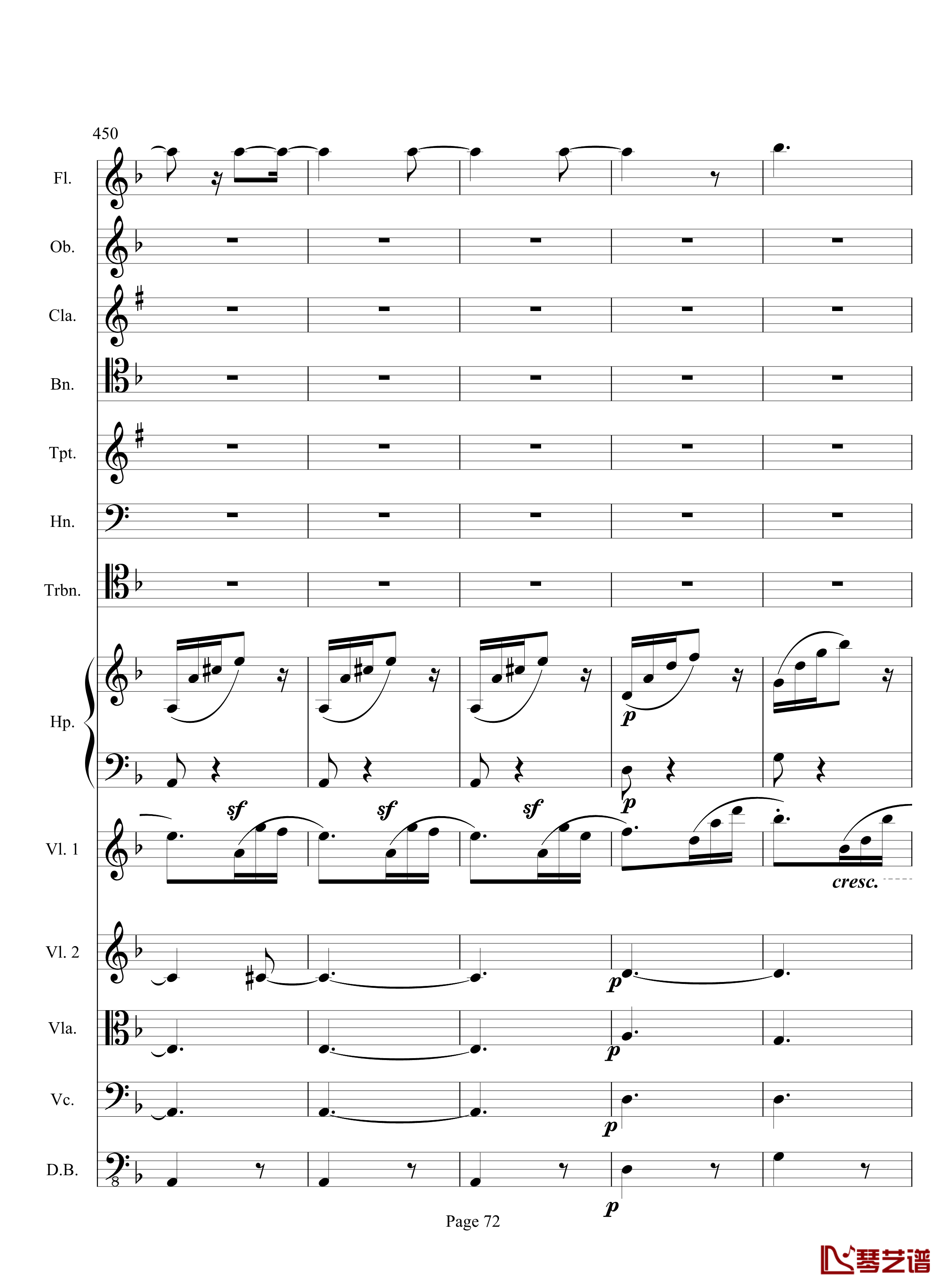奏鸣曲之交响钢琴谱-第17首-Ⅲ-贝多芬-beethoven72